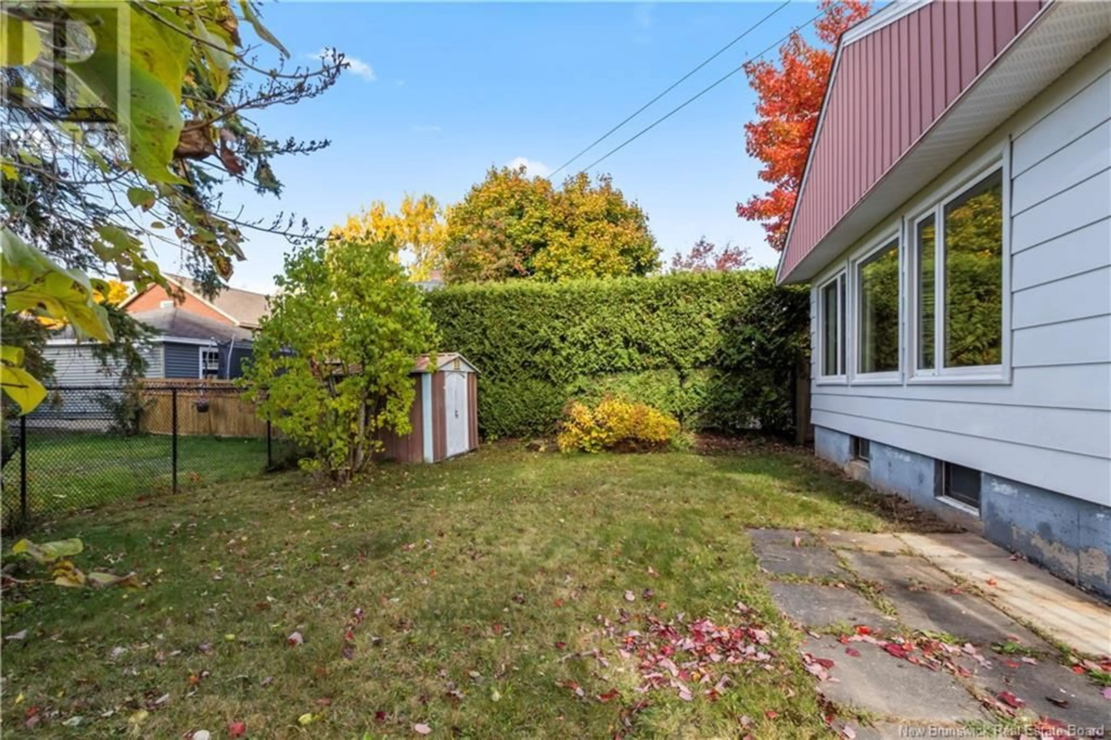 Patio, the fenced backyard for 28 Kensington, Moncton New Brunswick E1E3J3