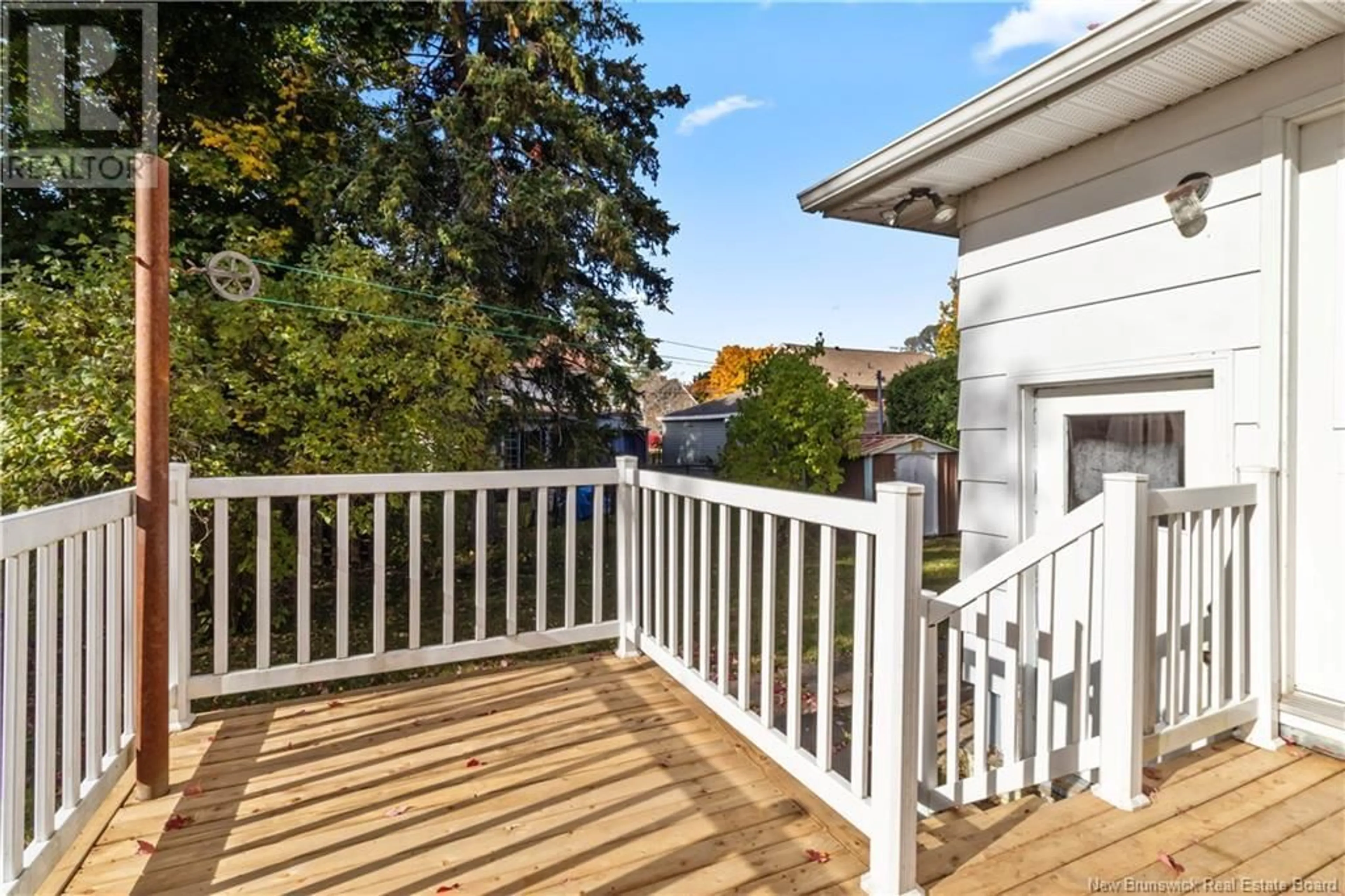 Patio, the fenced backyard for 28 Kensington, Moncton New Brunswick E1E3J3