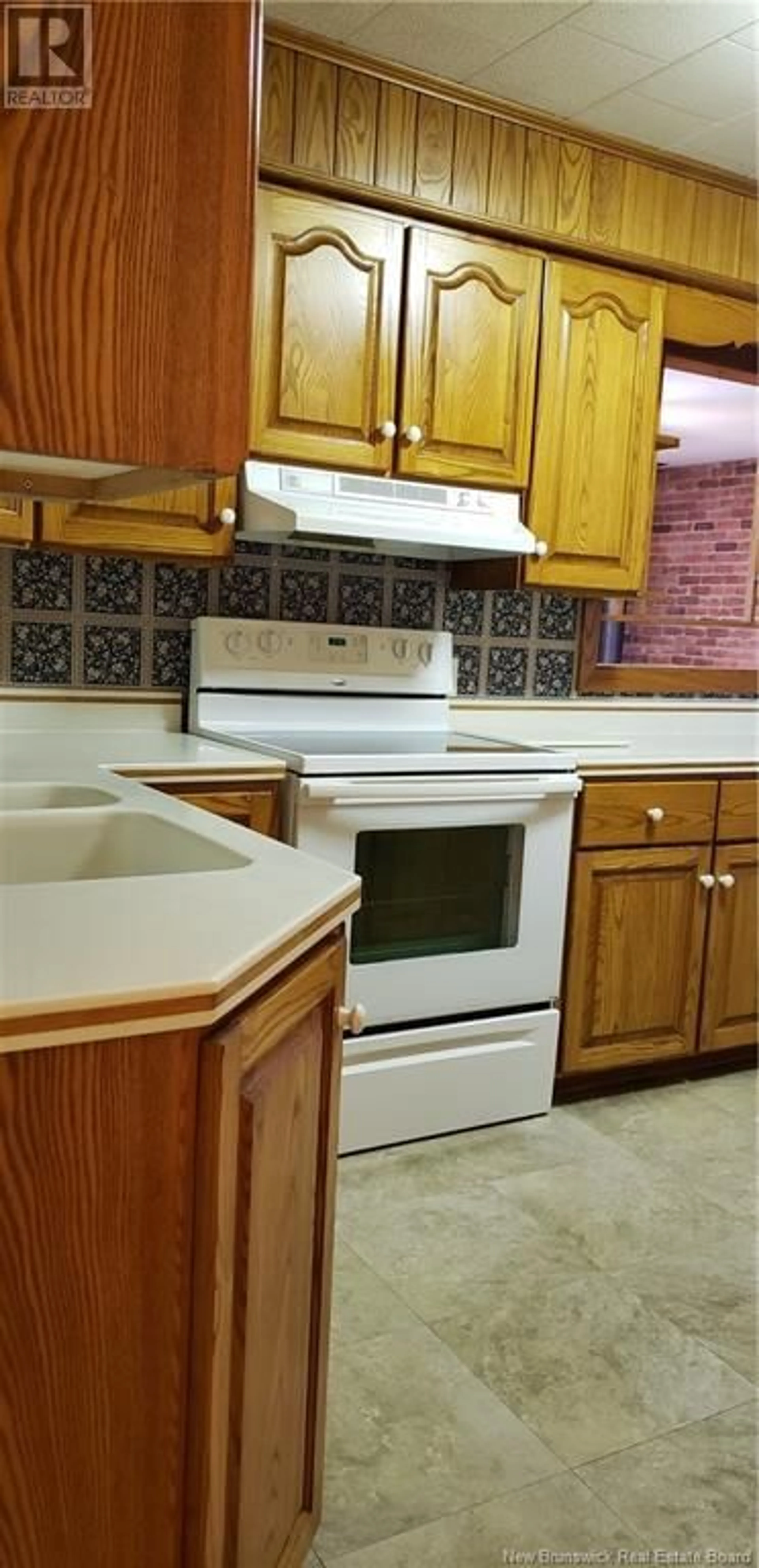 Kitchen, ceramic floors, cottage for 264 Rusagonis Road, Rusagonis New Brunswick E3B8X1