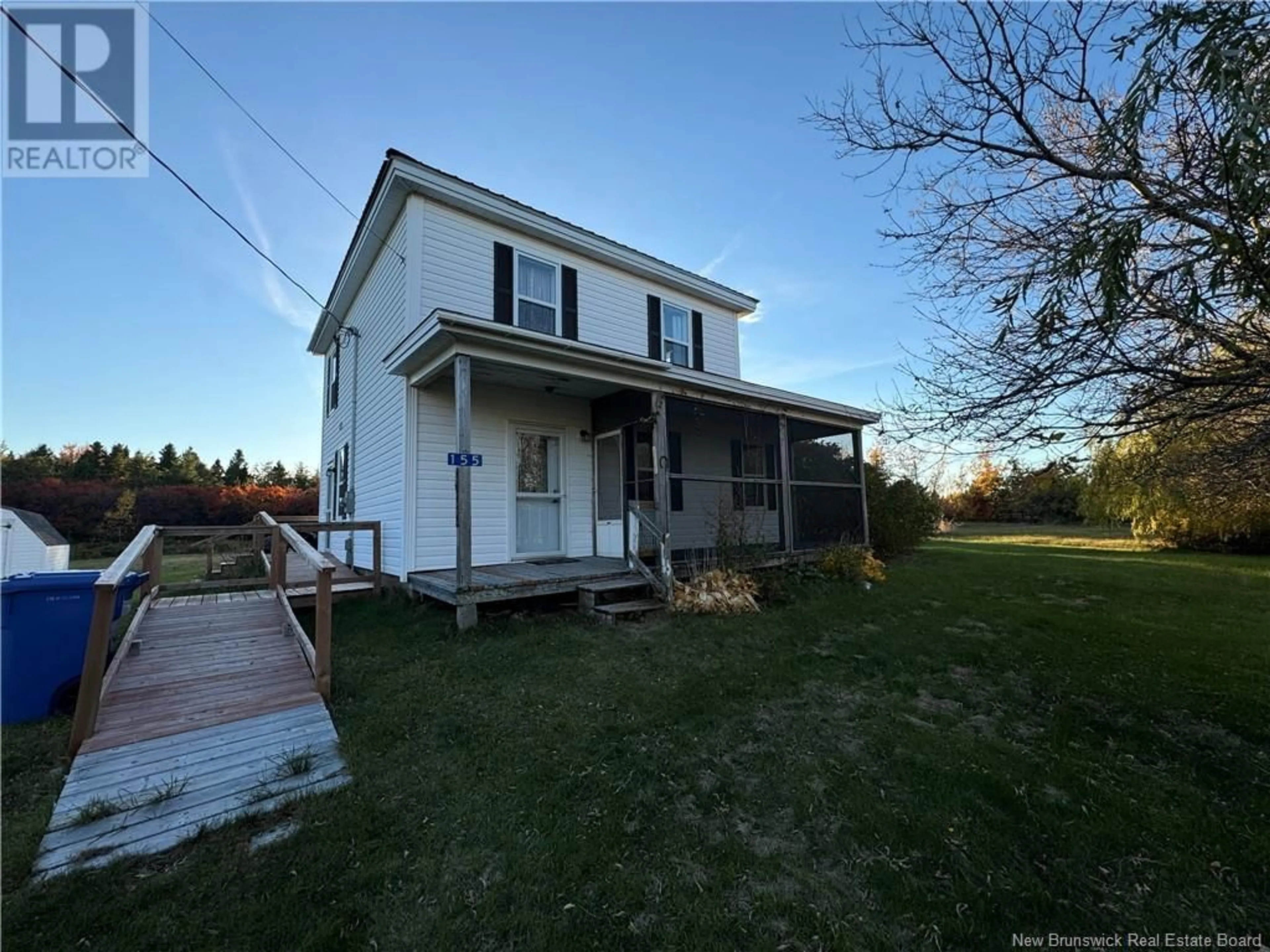 Frontside or backside of a home, the fenced backyard for 155 Hardwicke Road, Hardwicke New Brunswick E9A1K4