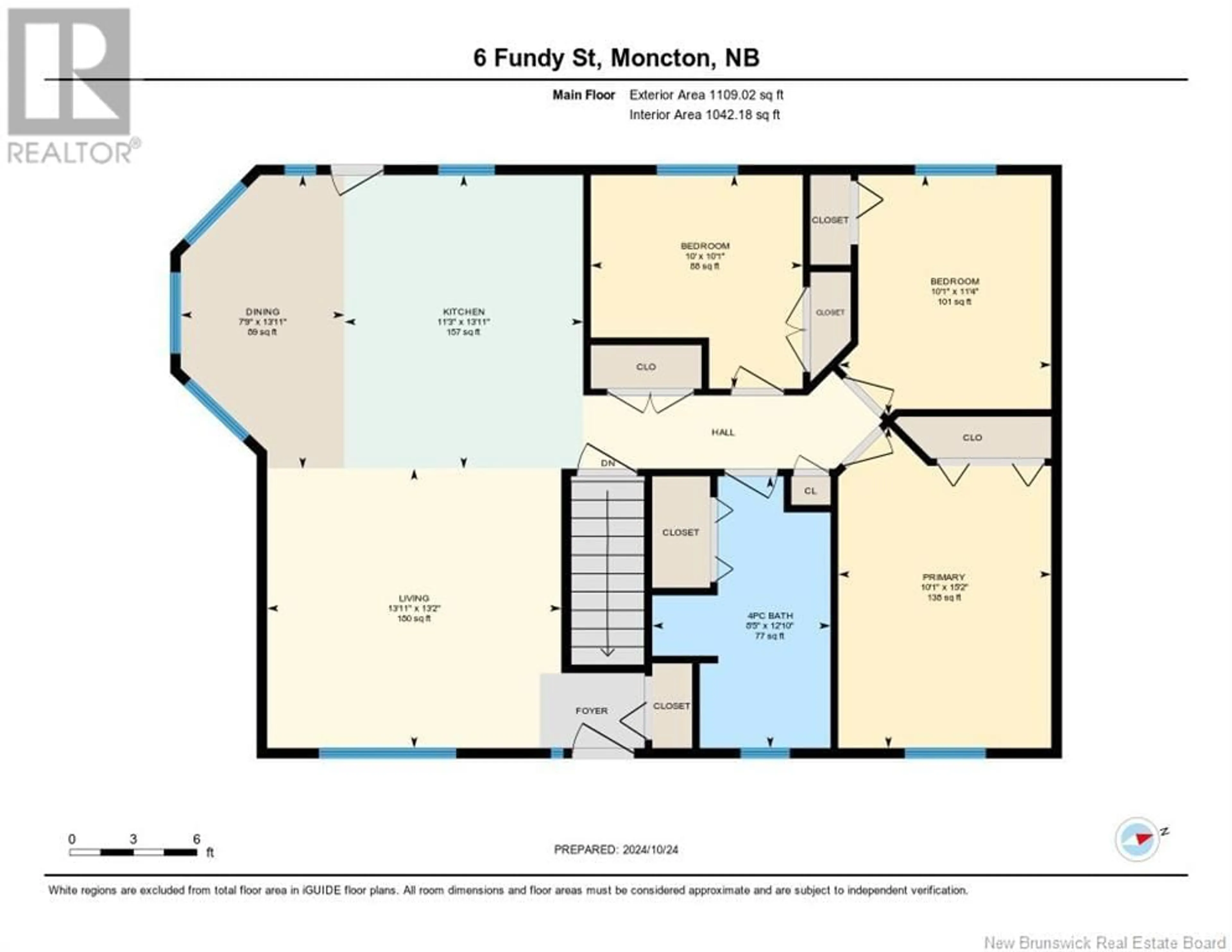 Floor plan for 6 Fundy Street, Moncton New Brunswick E1A8M6