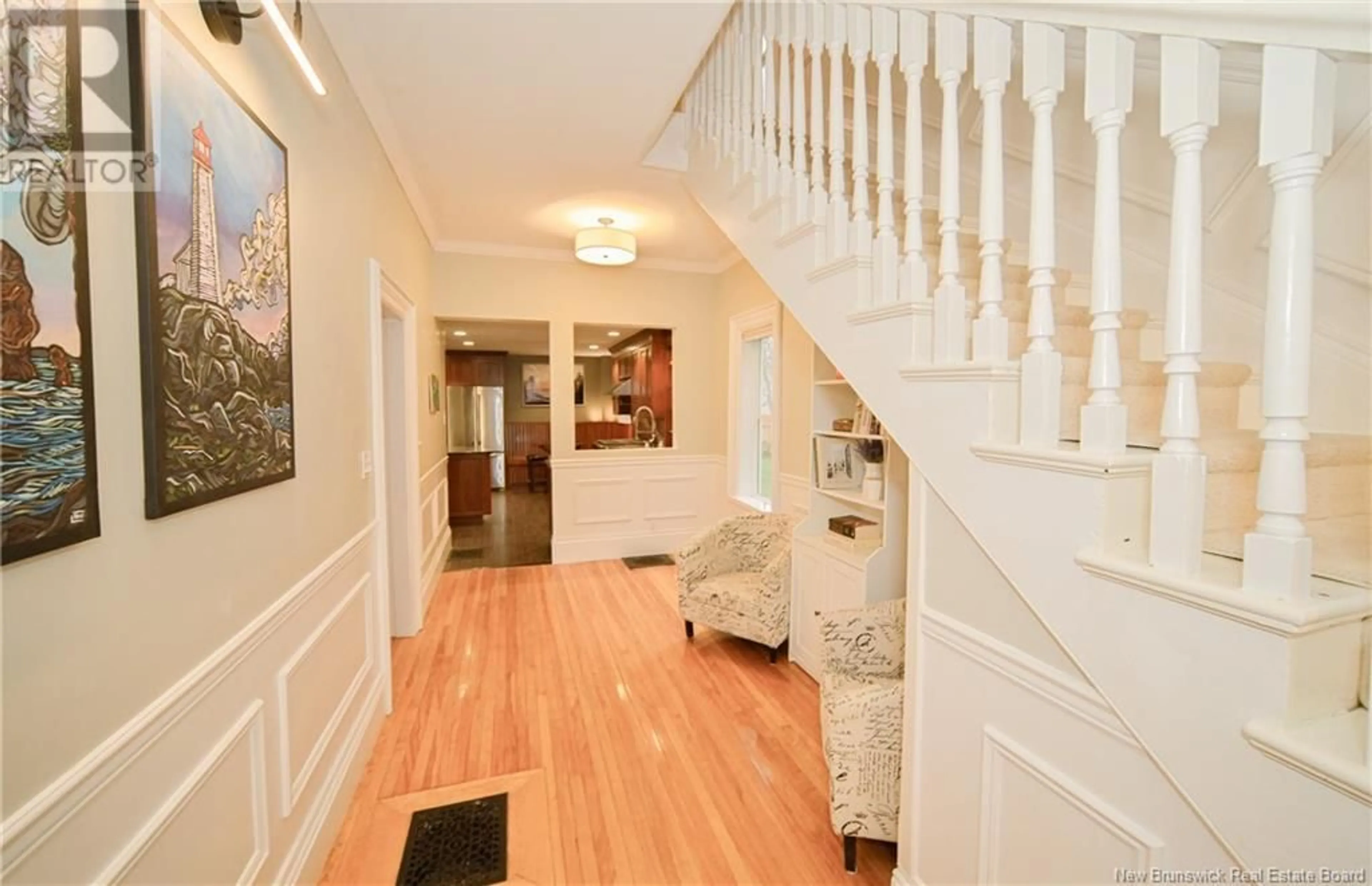 Indoor foyer, wood floors for 582 George Street, Fredericton New Brunswick E3B1K1