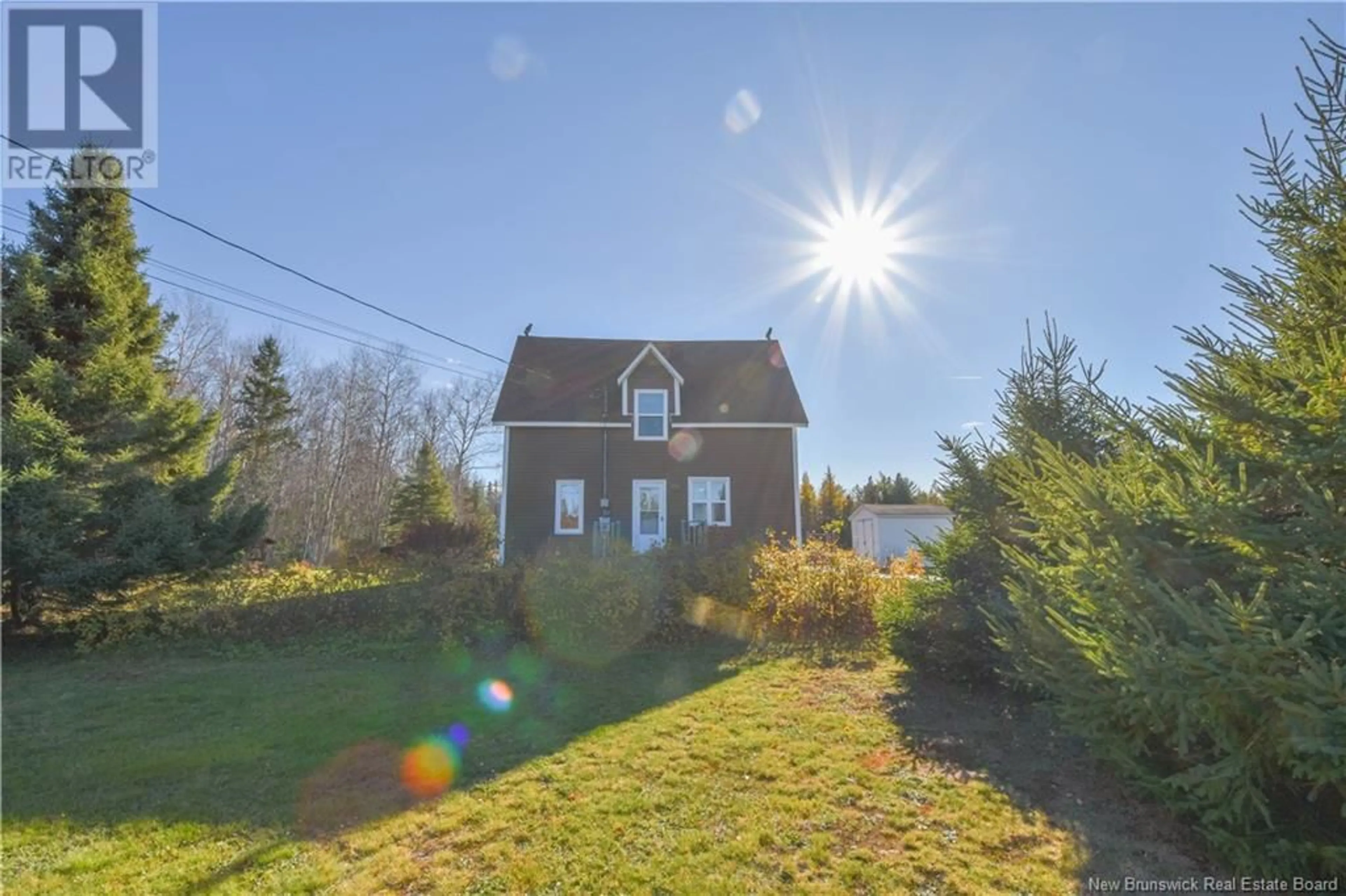 A pic from exterior of the house or condo, the fenced backyard for 1625 Cowans Creek Road, Landry New Brunswick E8P2E8