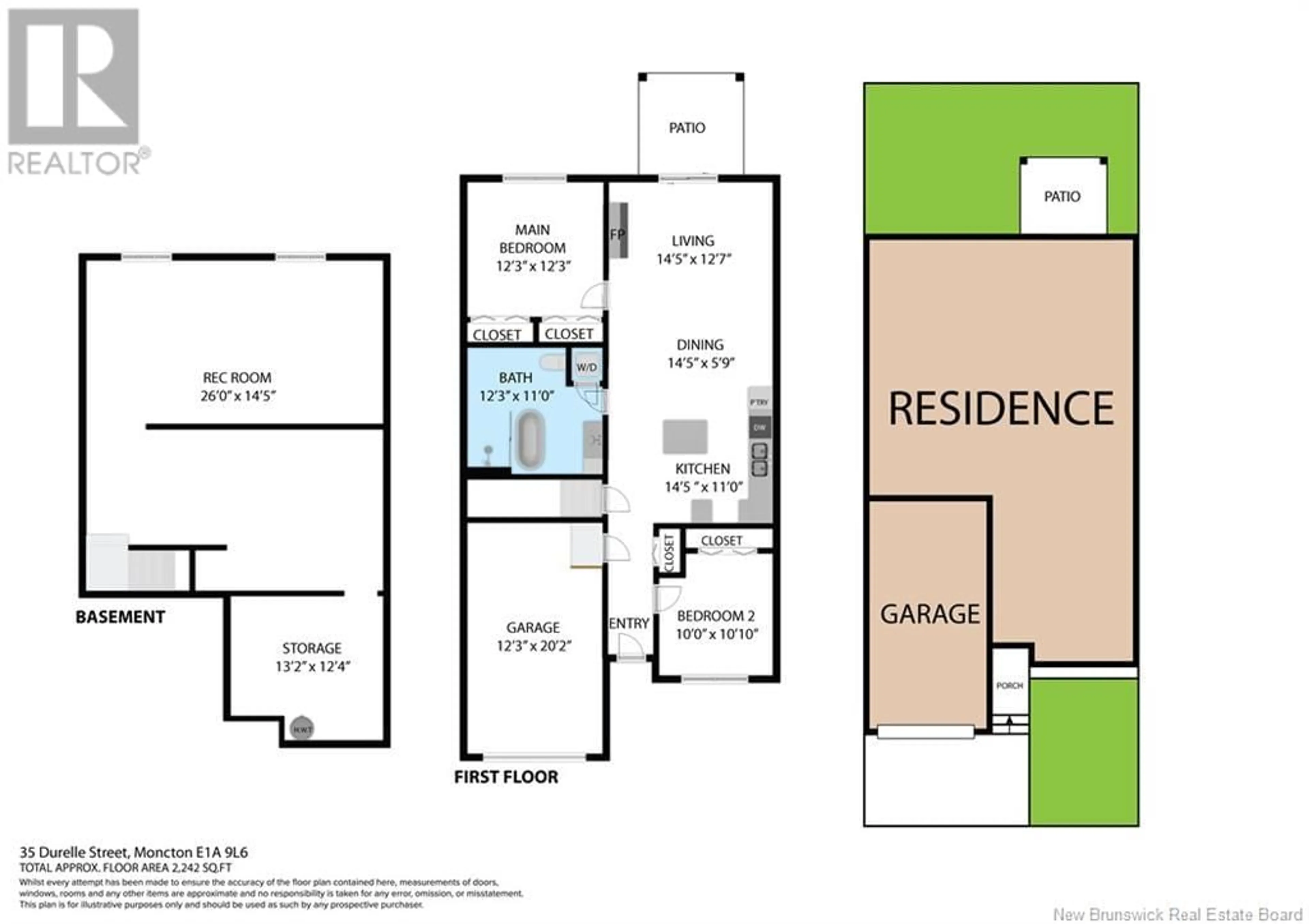 Floor plan for 33 Durelle Street, Moncton New Brunswick E1A9L6