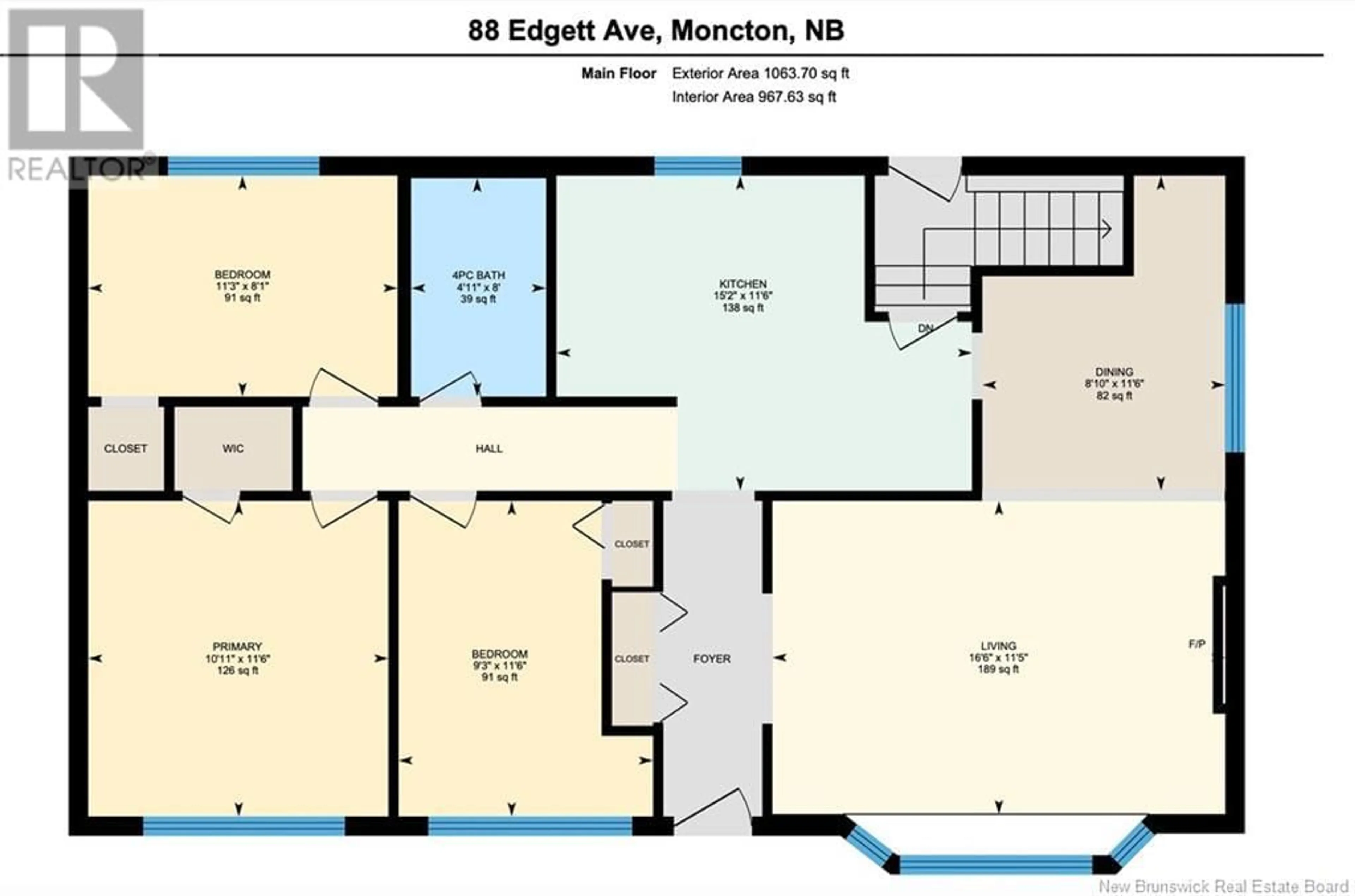 Floor plan for 88 Edgett Avenue, Moncton New Brunswick E1C7B2