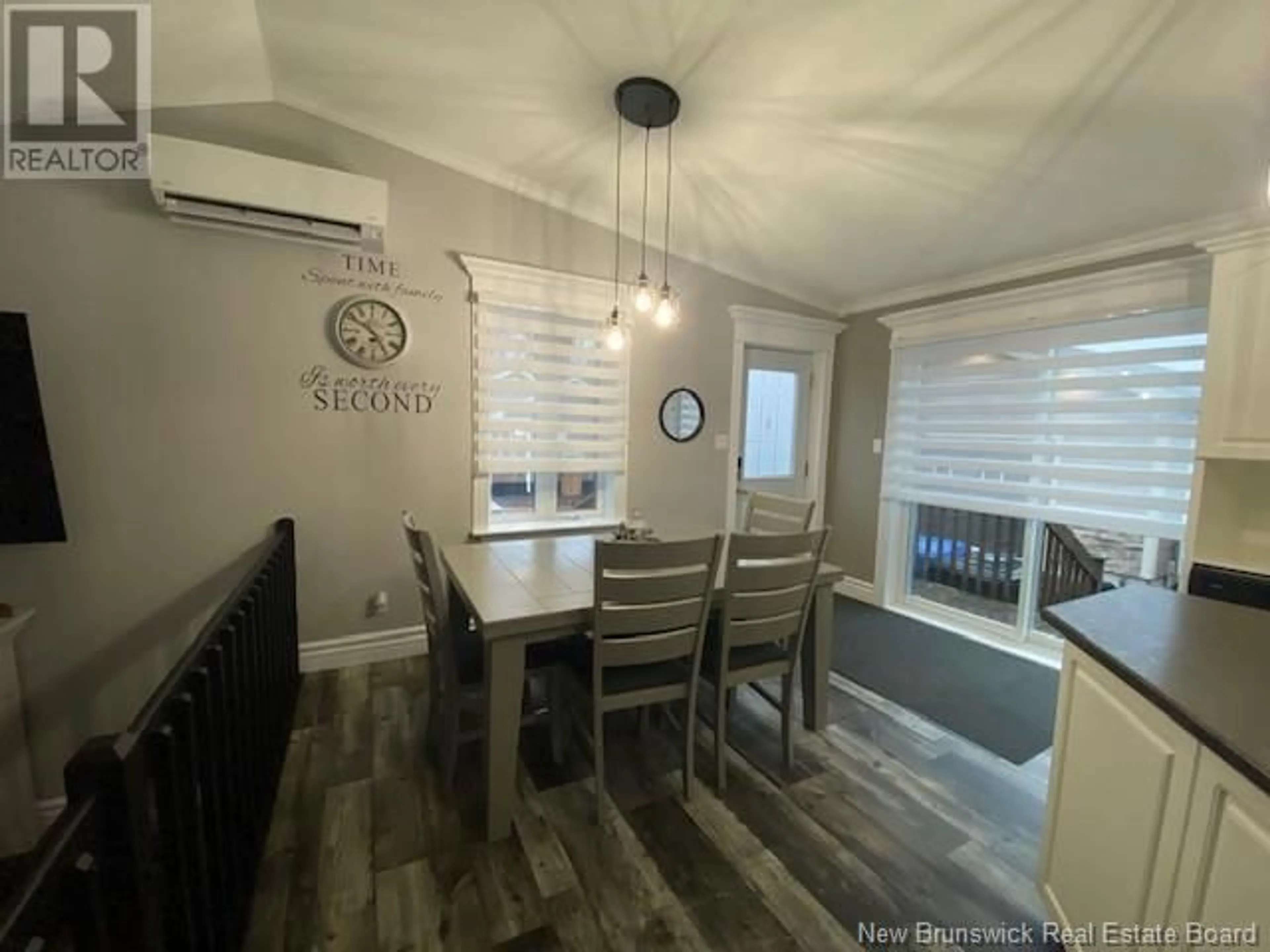 Dining room, wood floors, cottage for 43 Highland Drive, Tide Head New Brunswick E3N4L6