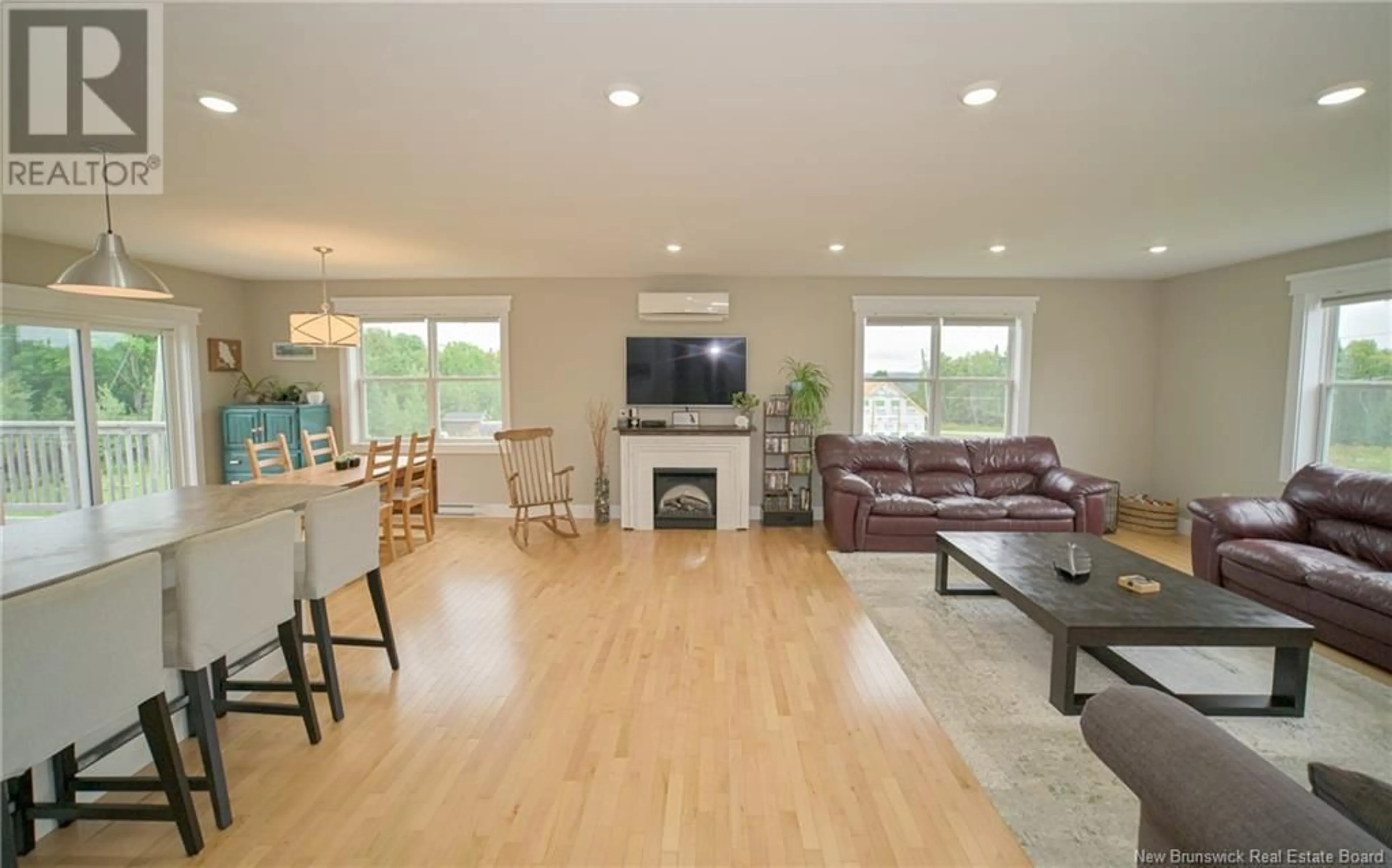 Living room, wood floors for 20 Archangel Way, Keswick Ridge New Brunswick E6L0A5