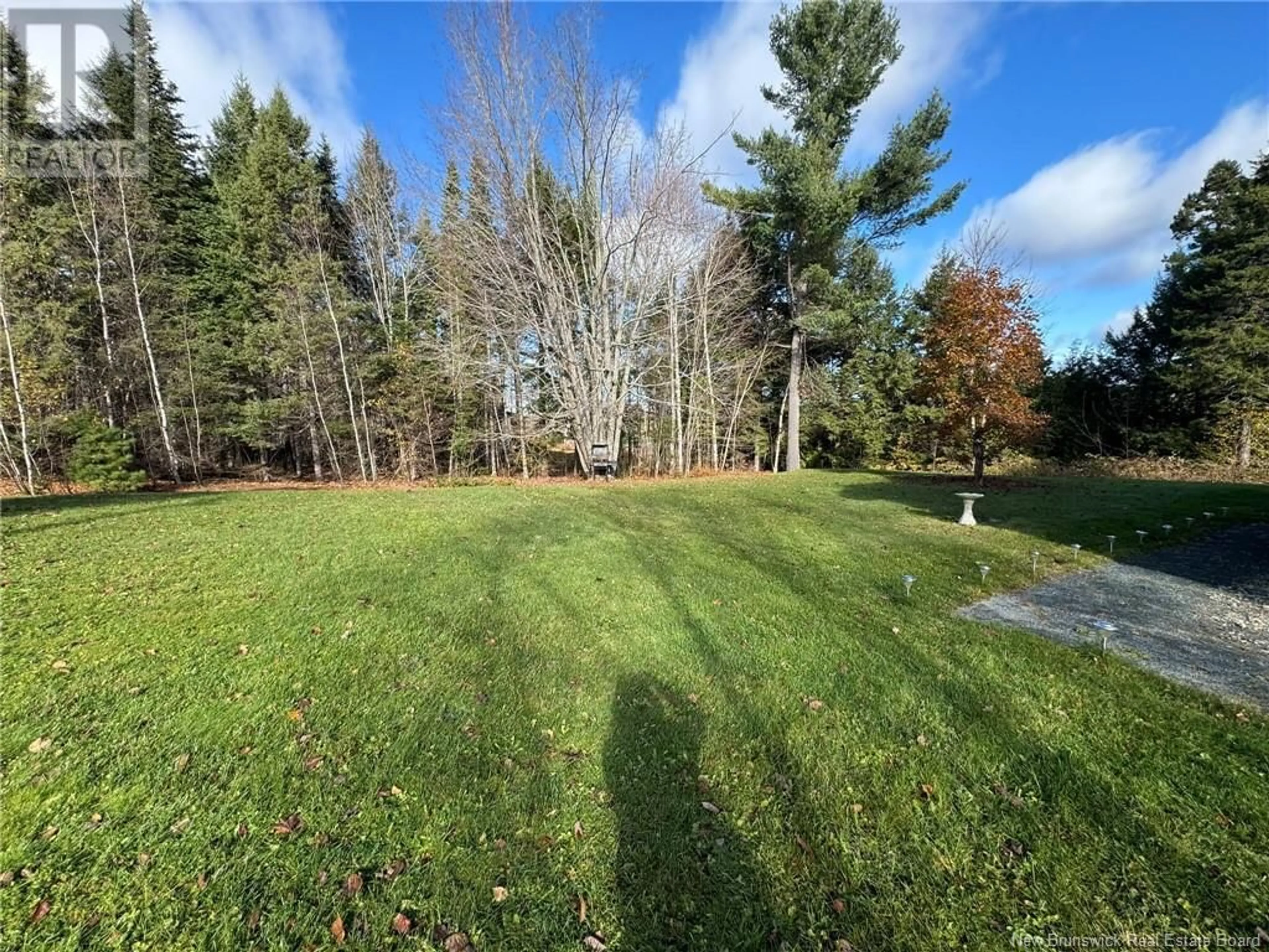 A pic from exterior of the house or condo, the fenced backyard for 51 Johnson Road, Renous New Brunswick E9E2C2