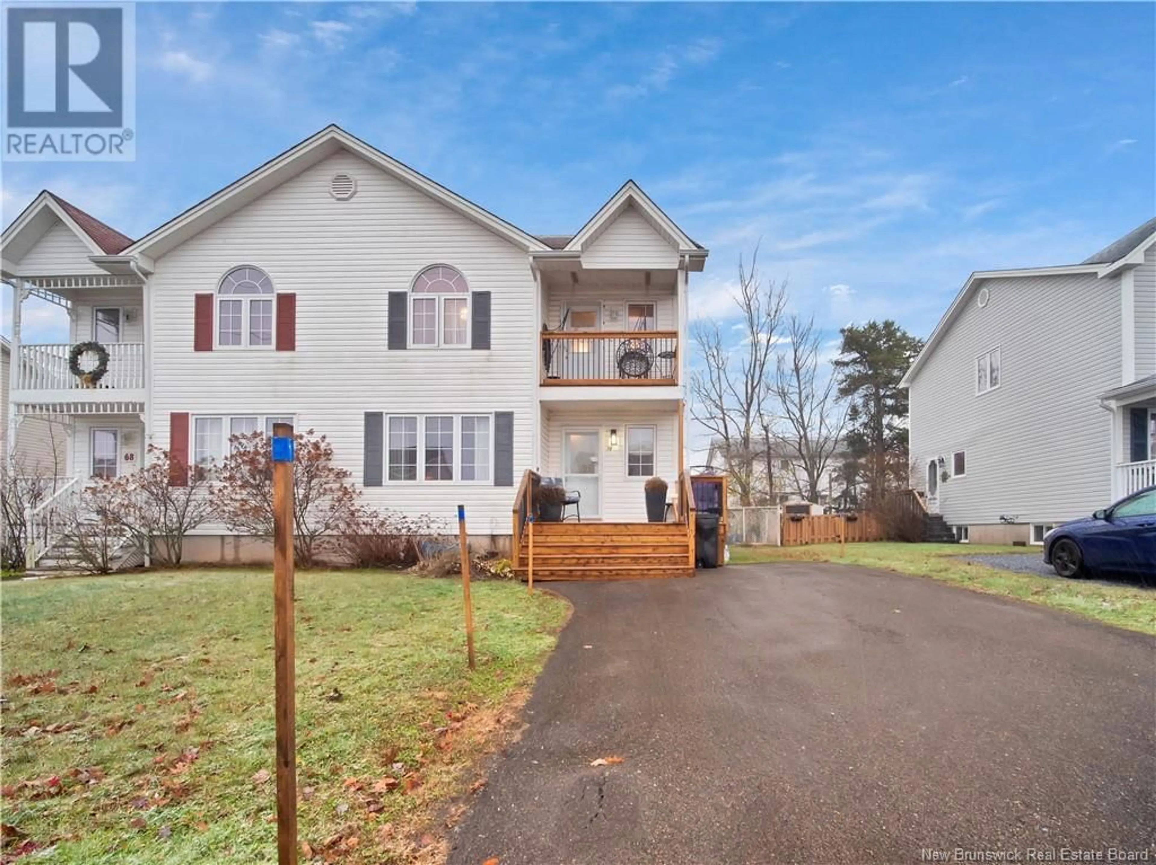 A pic from exterior of the house or condo, the street view for 70 Stoneham, Moncton New Brunswick E1G4Z7