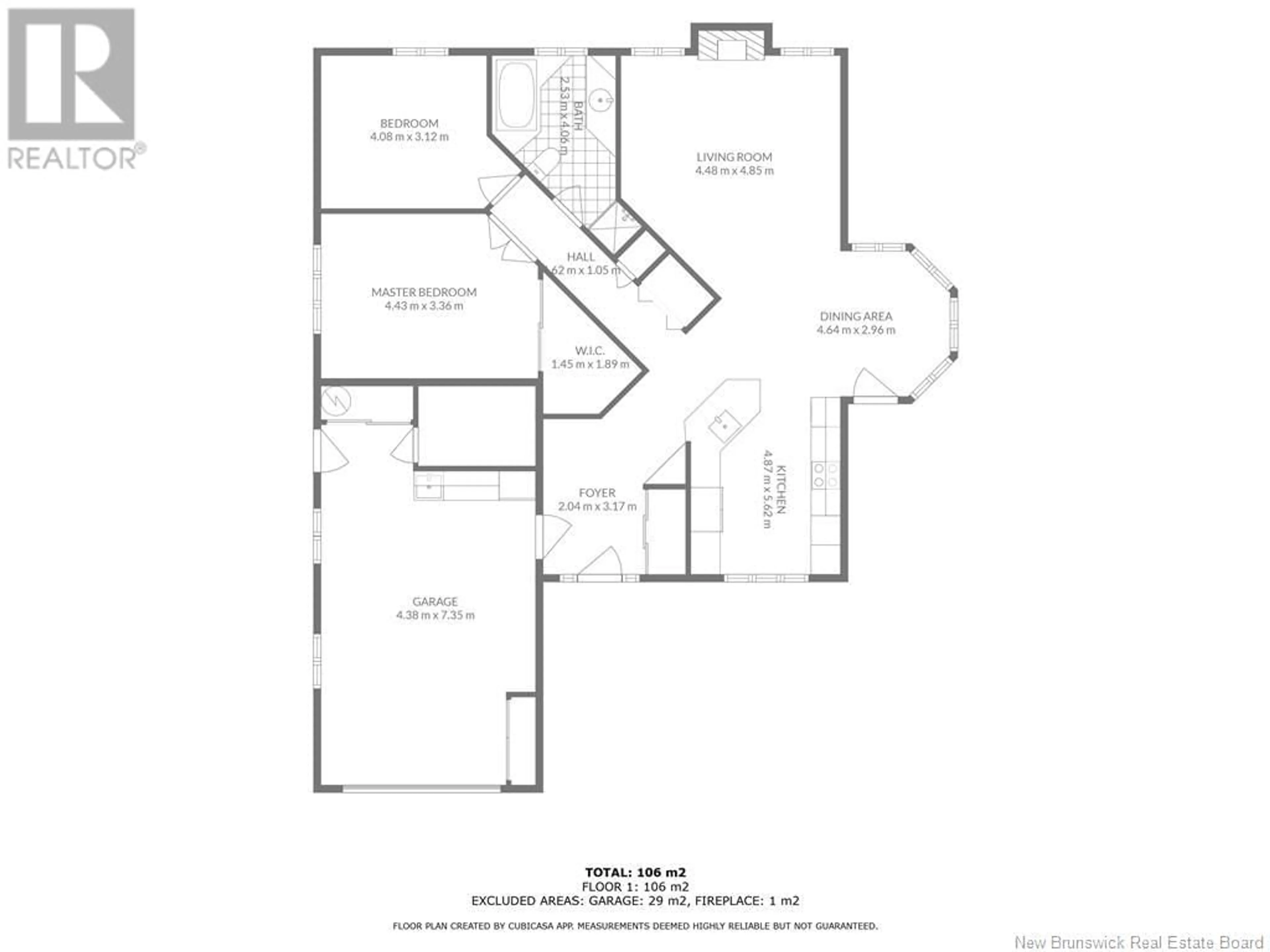 Floor plan for 98 rue Kent Lodge, Beresford New Brunswick E8K1B1