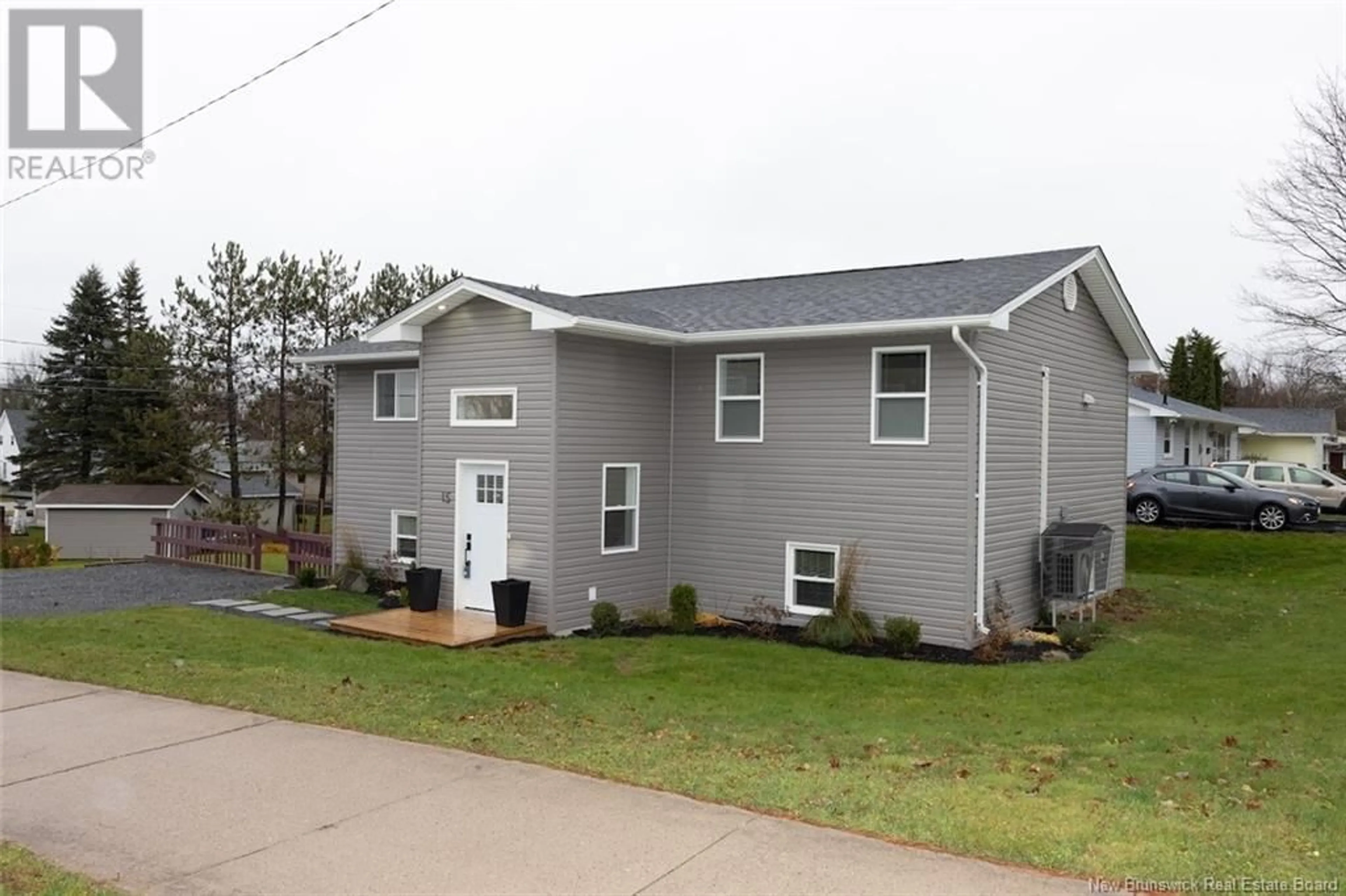 Frontside or backside of a home, the front or back of building for 15 Millerton Street, New Maryland New Brunswick E3C1C5