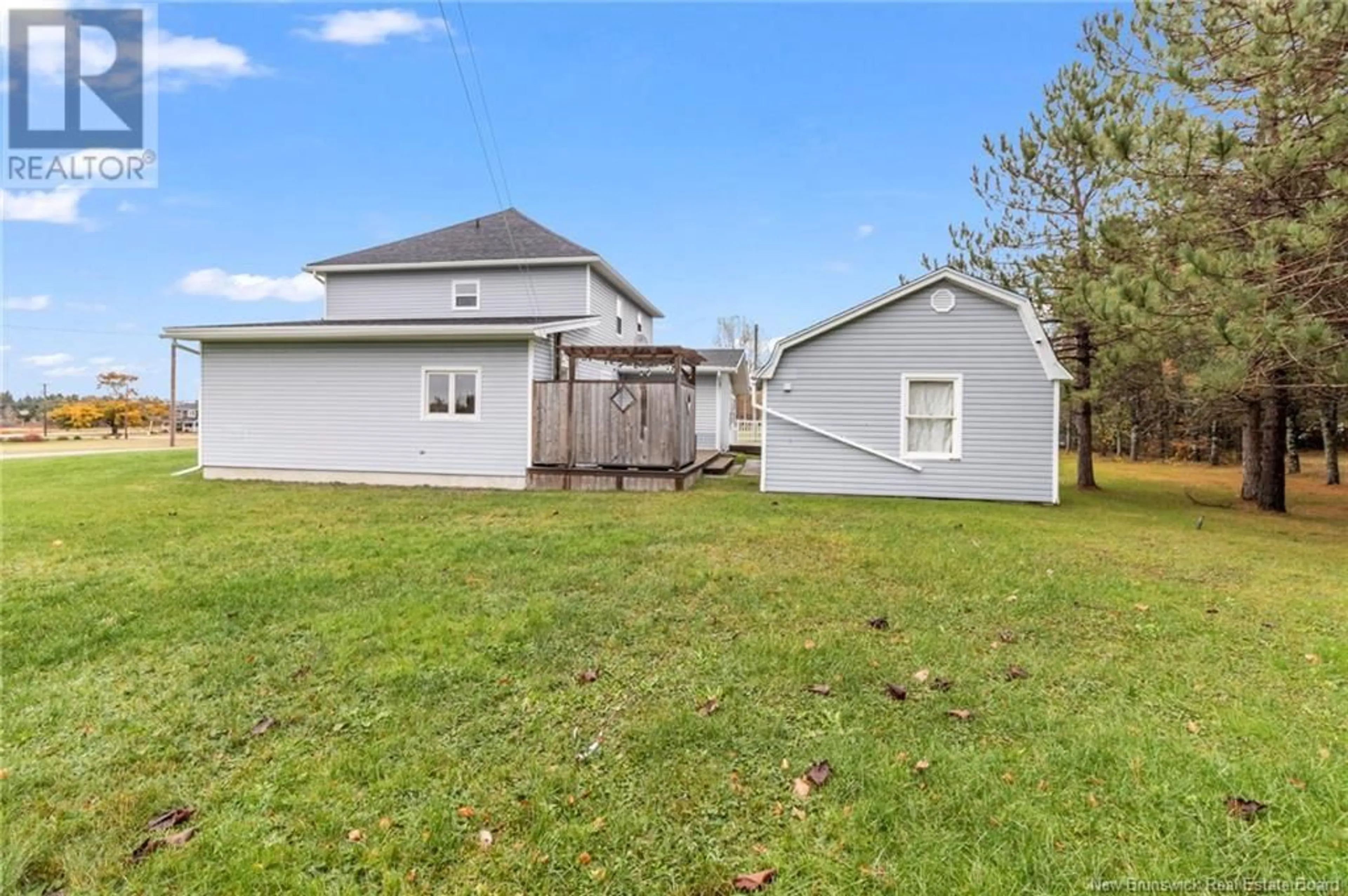 Frontside or backside of a home, the fenced backyard for 3769 Route 134, Shediac Bridge New Brunswick E4R1T3