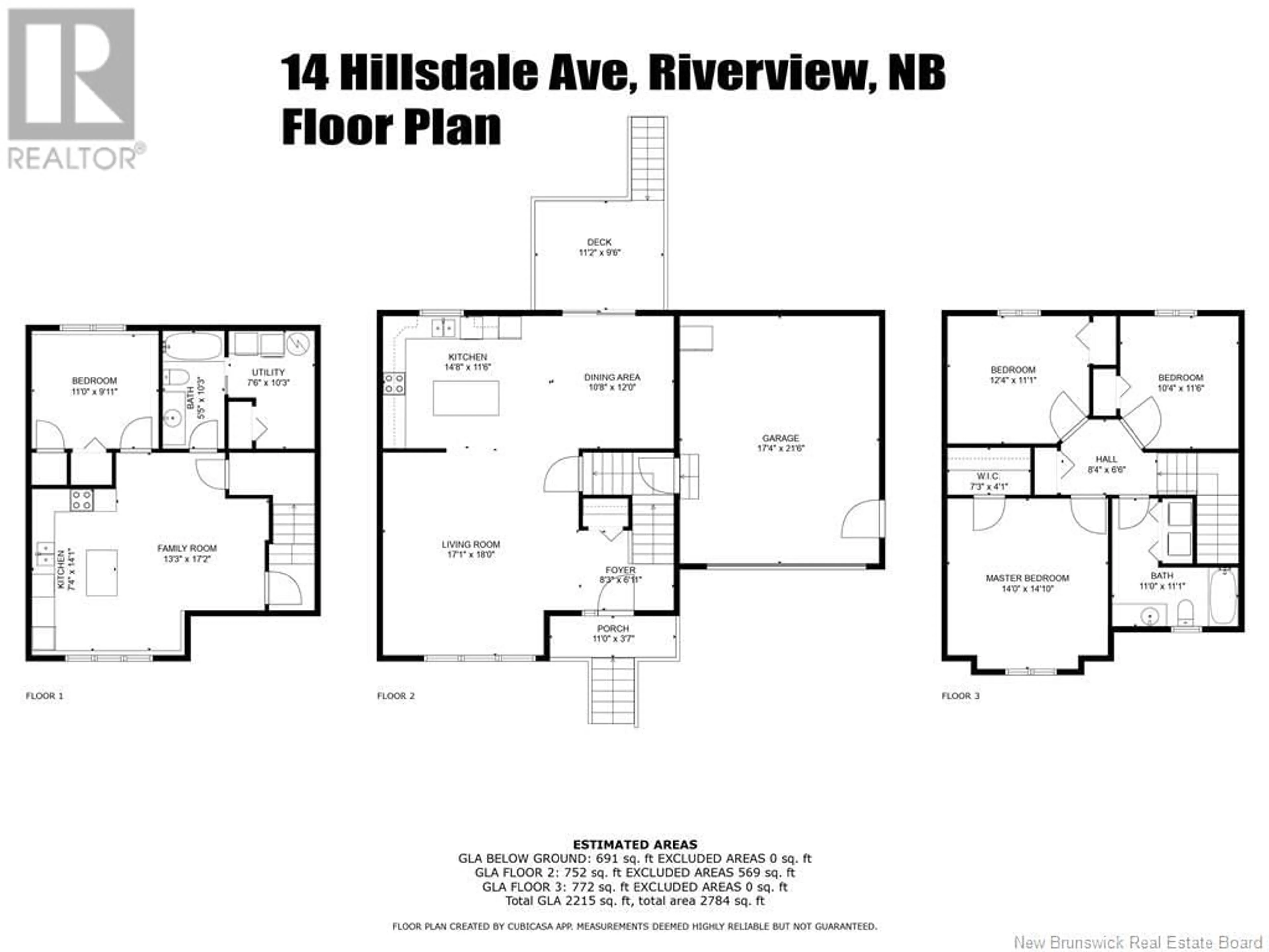 Floor plan for 14 Hillsdale Avenue, Riverview New Brunswick E1B5J6