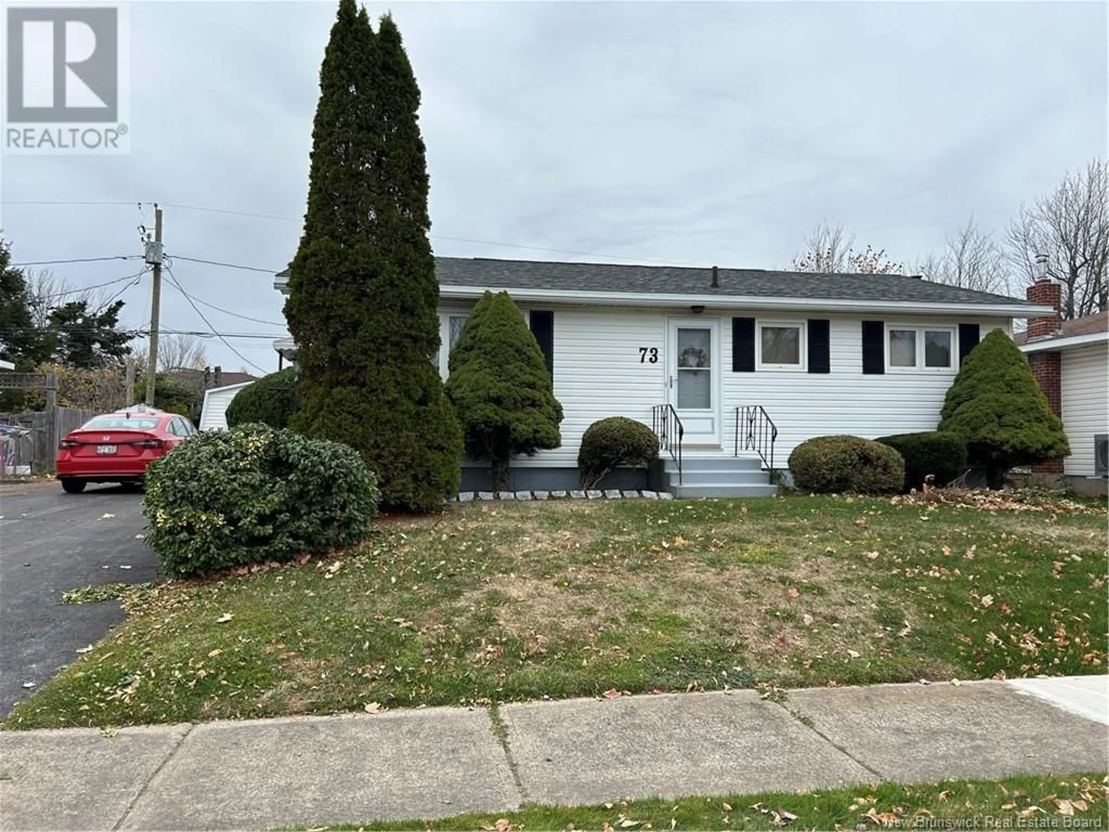 Frontside or backside of a home, the street view for 73 Weyburn Road, Moncton New Brunswick E1A5M5