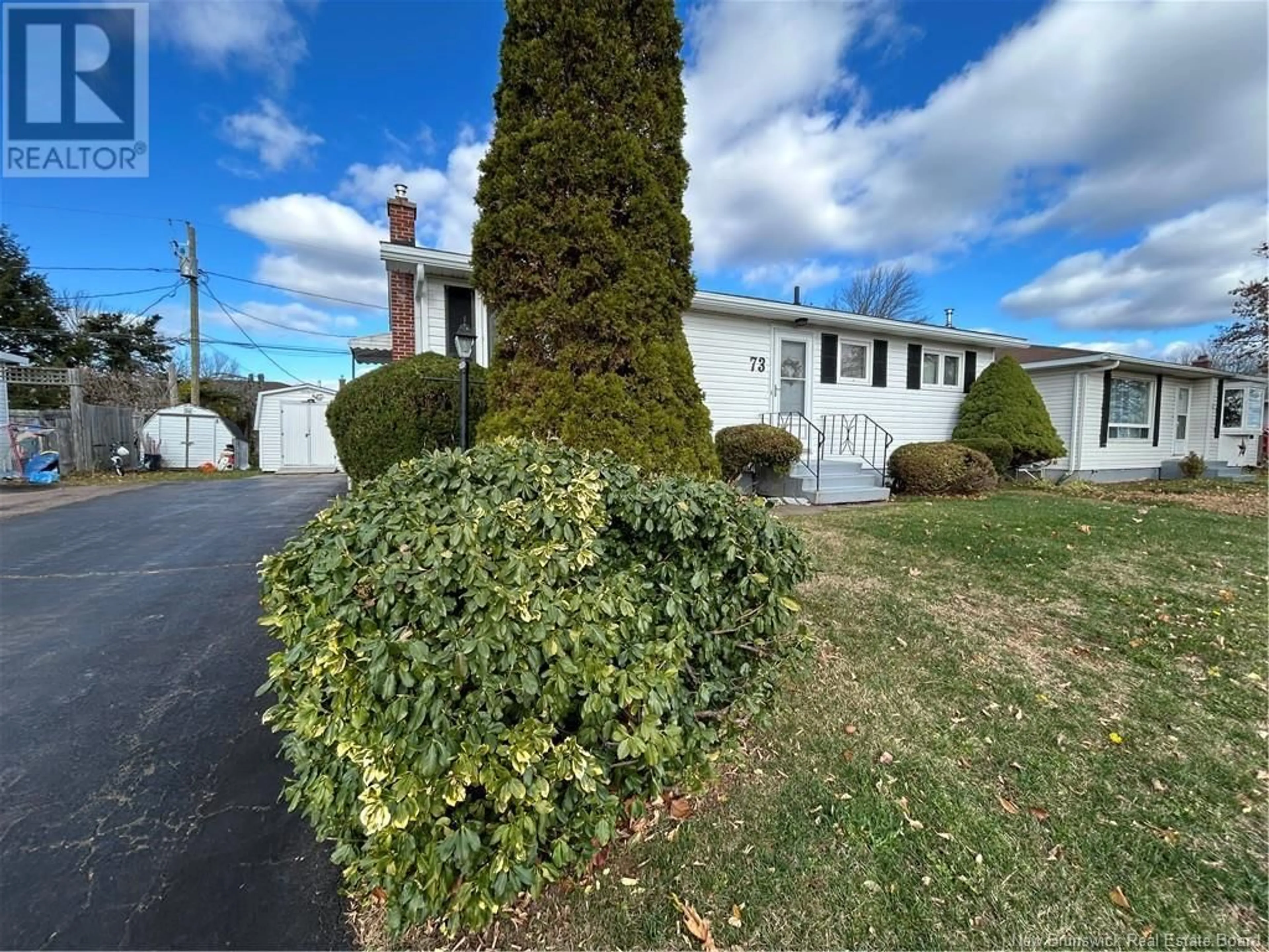 A pic from exterior of the house or condo, the street view for 73 Weyburn Road, Moncton New Brunswick E1A5M5