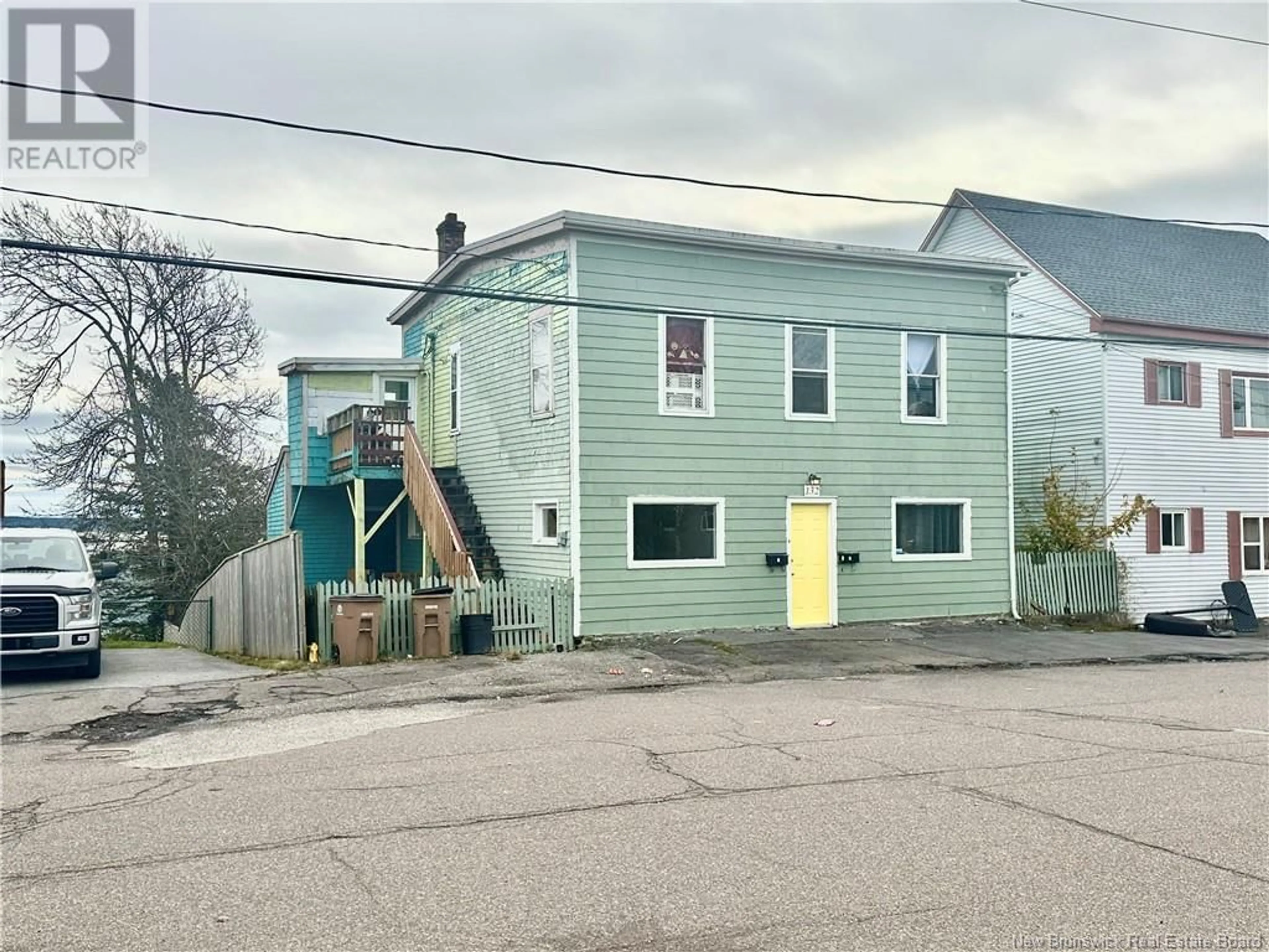 Frontside or backside of a home, the front or back of building for 132 St. James Street, Saint John New Brunswick E2M2E3