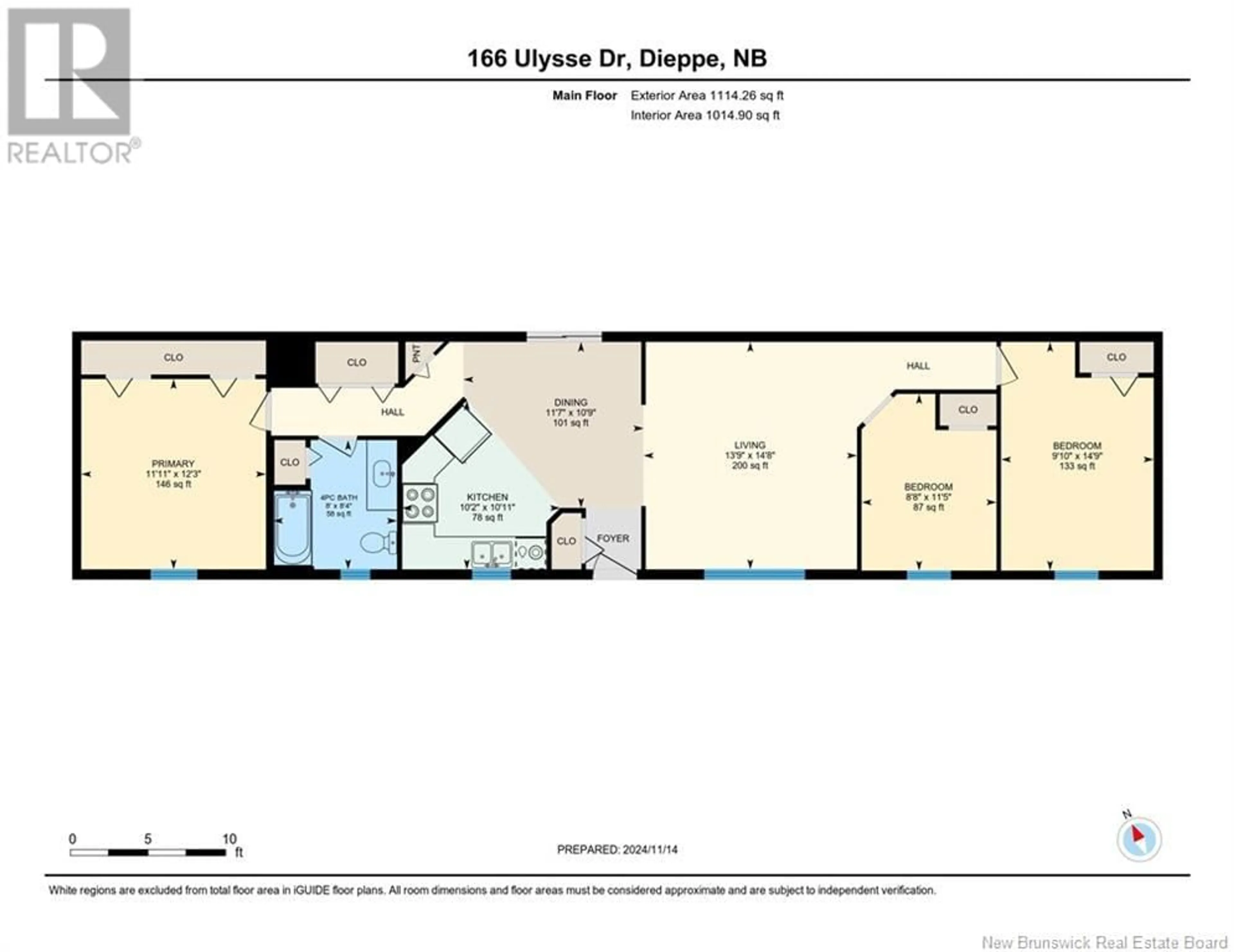 Floor plan for 166 Ulysse Drive, Dieppe New Brunswick E1A7X5