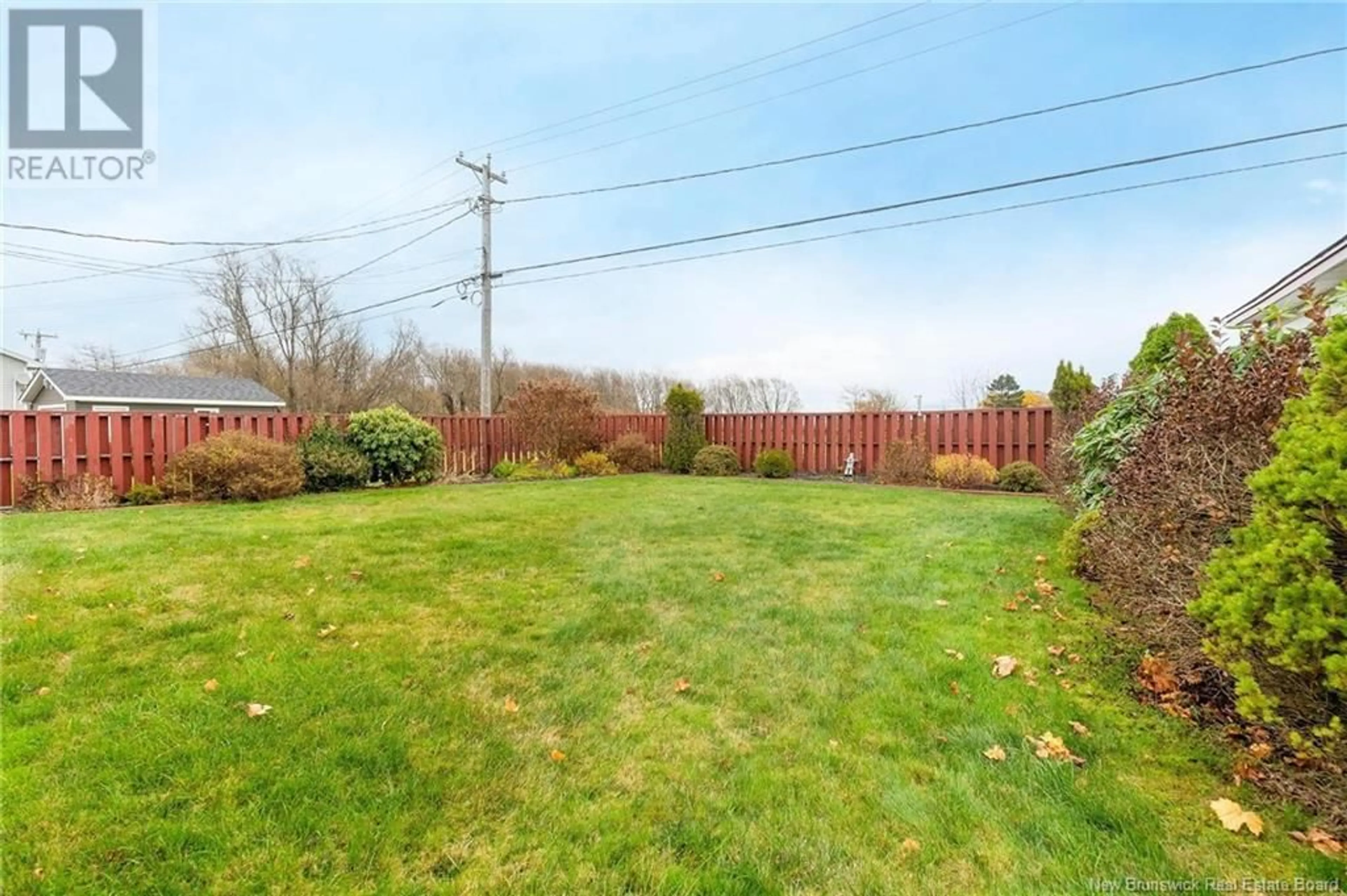 Patio, the fenced backyard for 347 Beaconsfield Crescent, Saint John New Brunswick E2M2H7