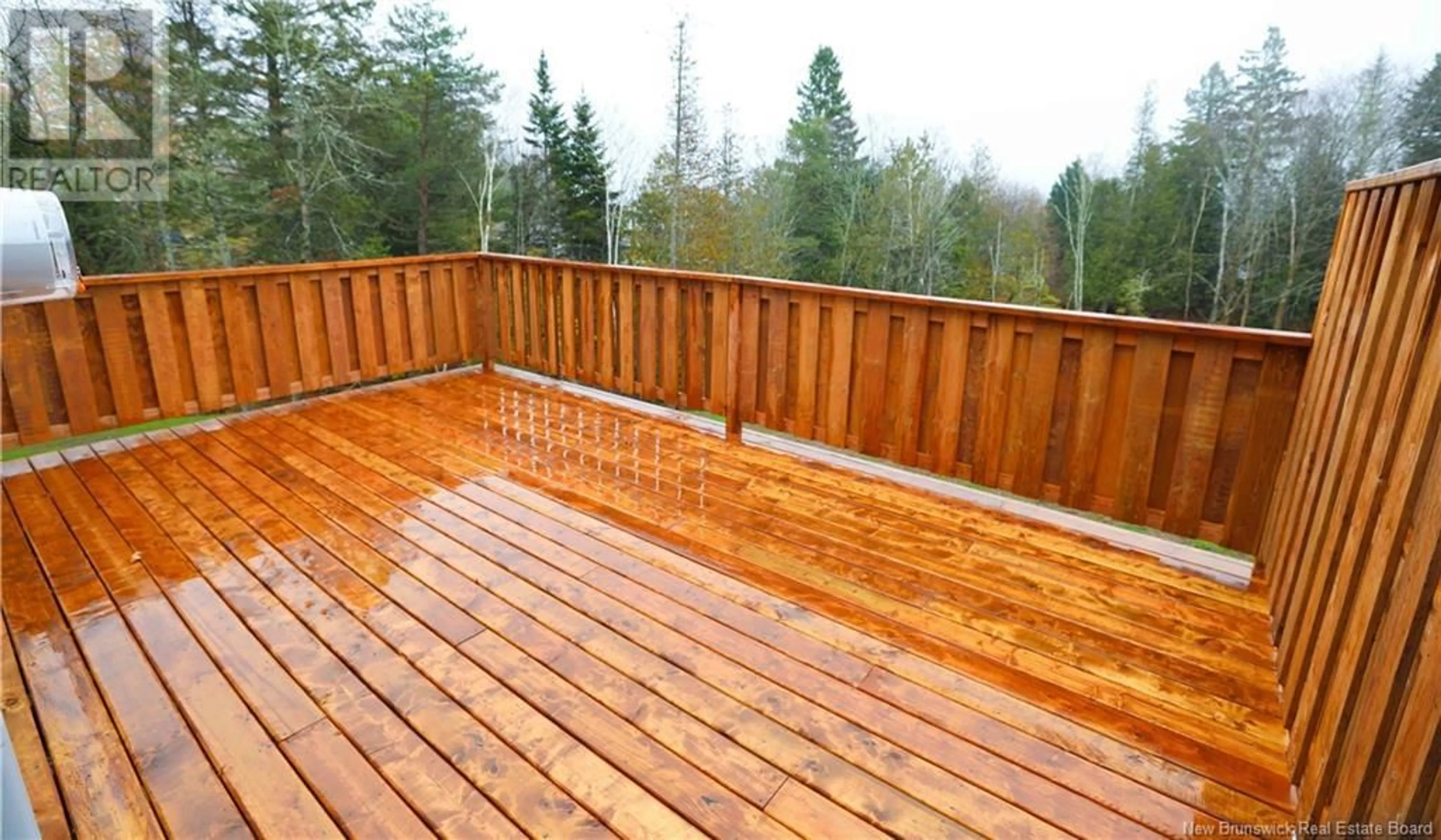 Patio, the fenced backyard for 53 Whitehorse Drive, Quispamsis New Brunswick E2E6C1