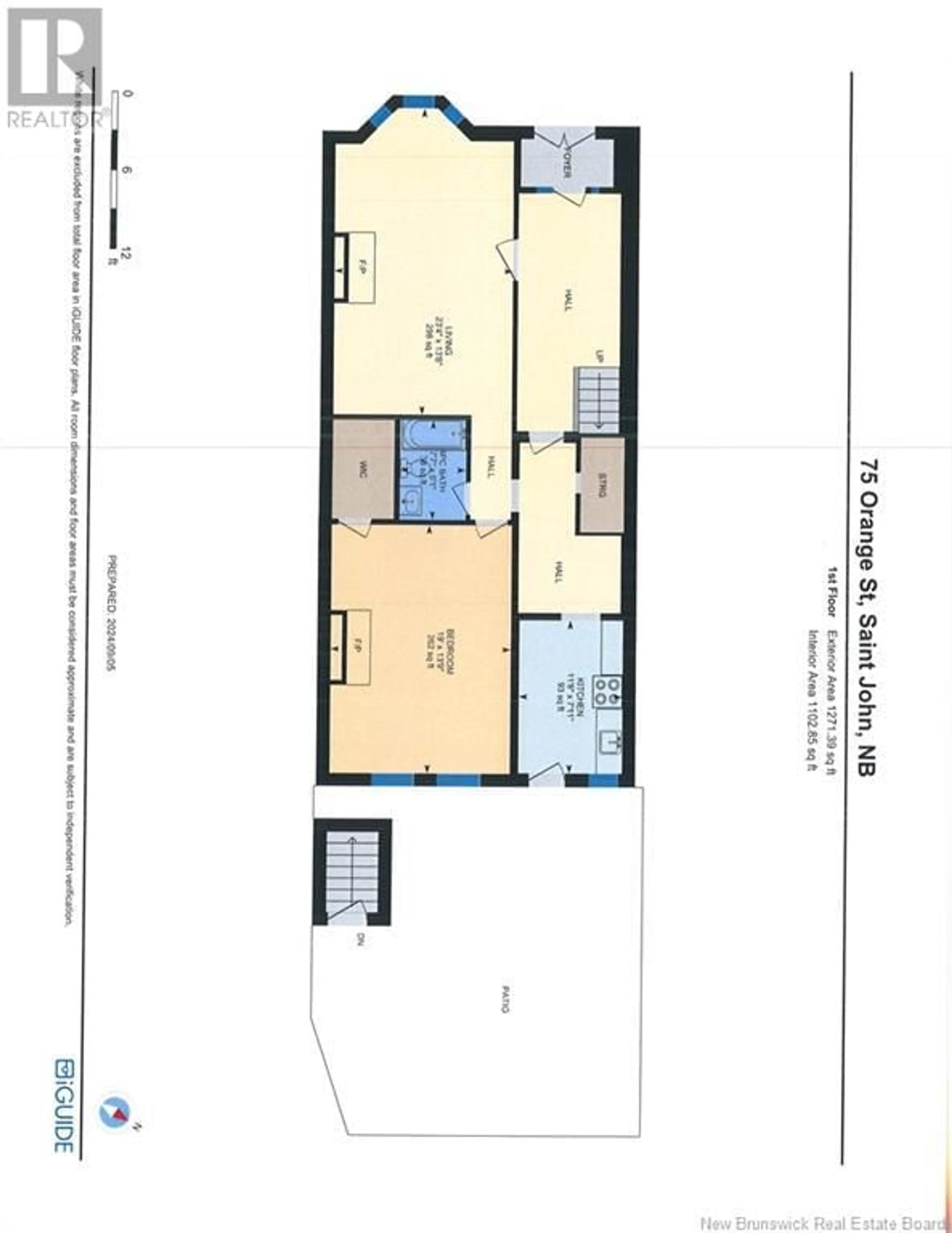 Floor plan for 75 Orange Street, Saint John New Brunswick E2L1M2