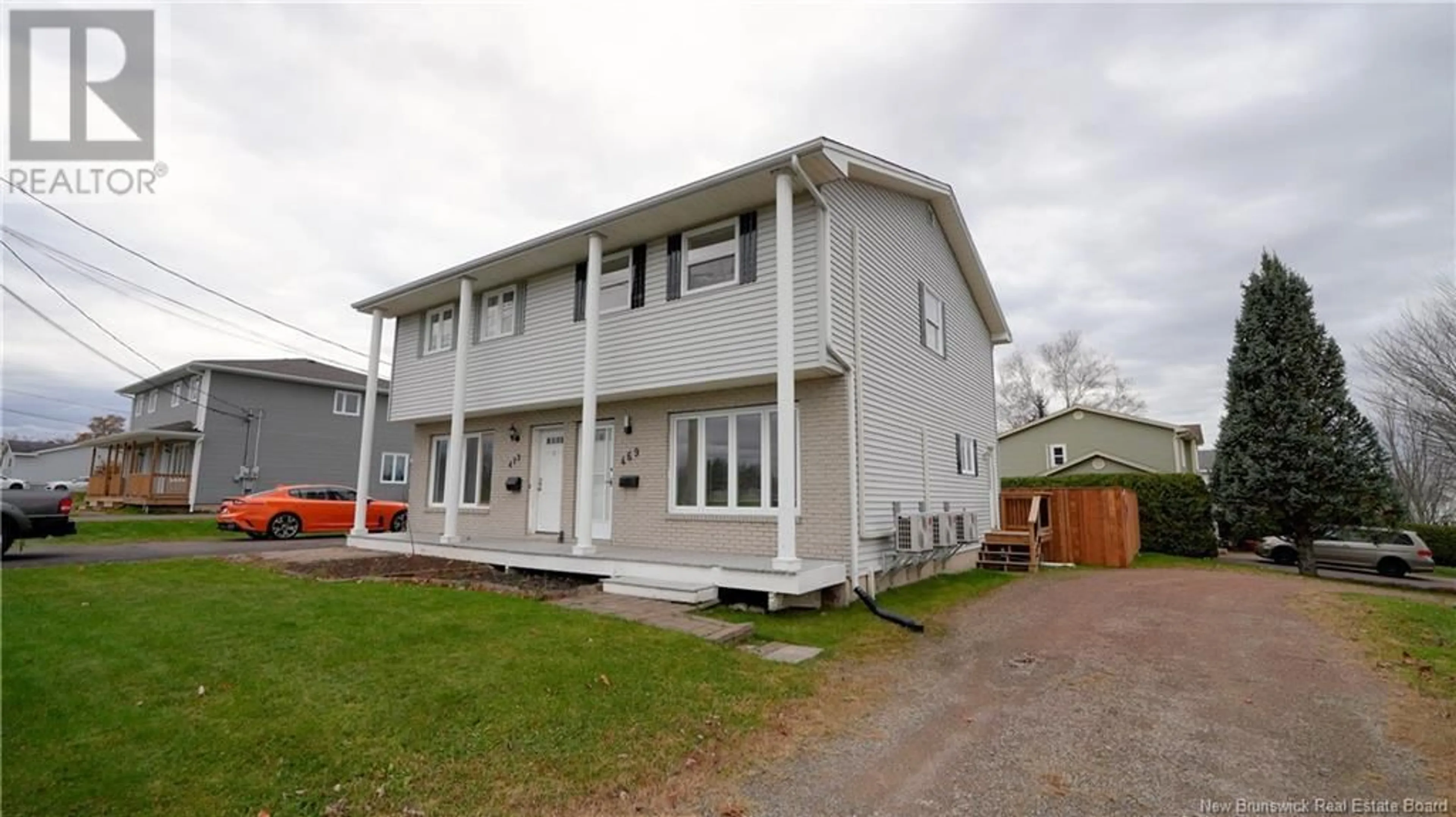 A pic from exterior of the house or condo, the fenced backyard for 469 Amirault Street, Dieppe New Brunswick E1A6R6