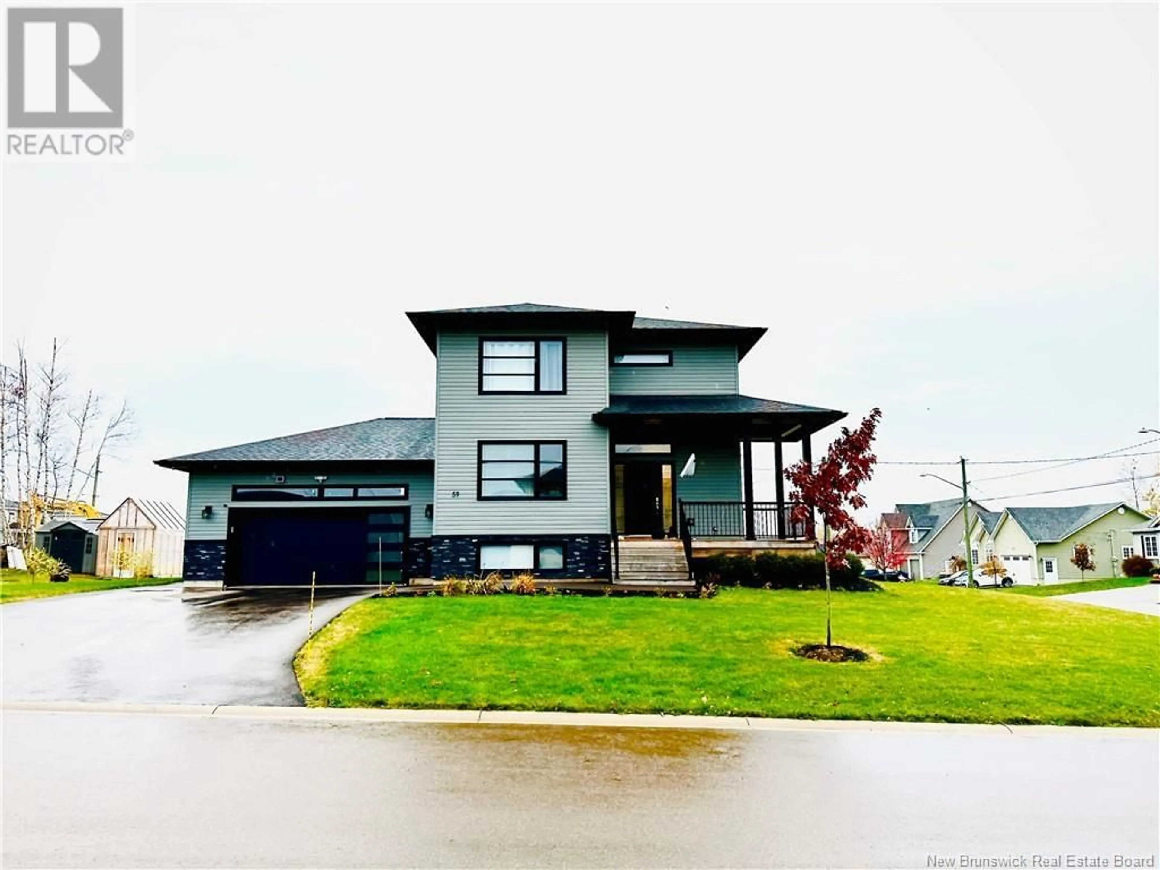 Frontside or backside of a home, the street view for 59 Belay Street, Moncton New Brunswick E1G5S1