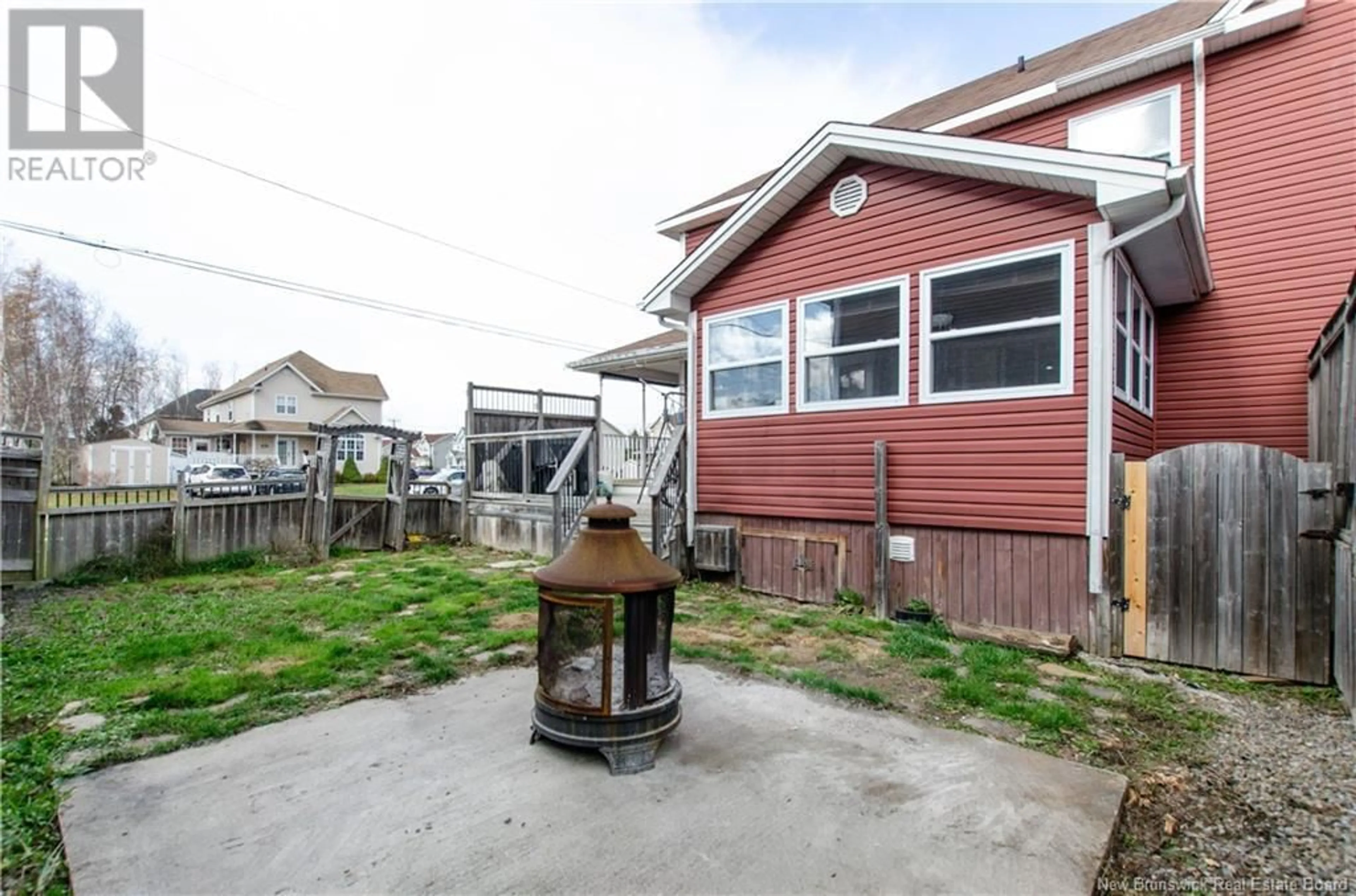 Patio, the fenced backyard for 163 Fortune Street, Dieppe New Brunswick E1A8T6