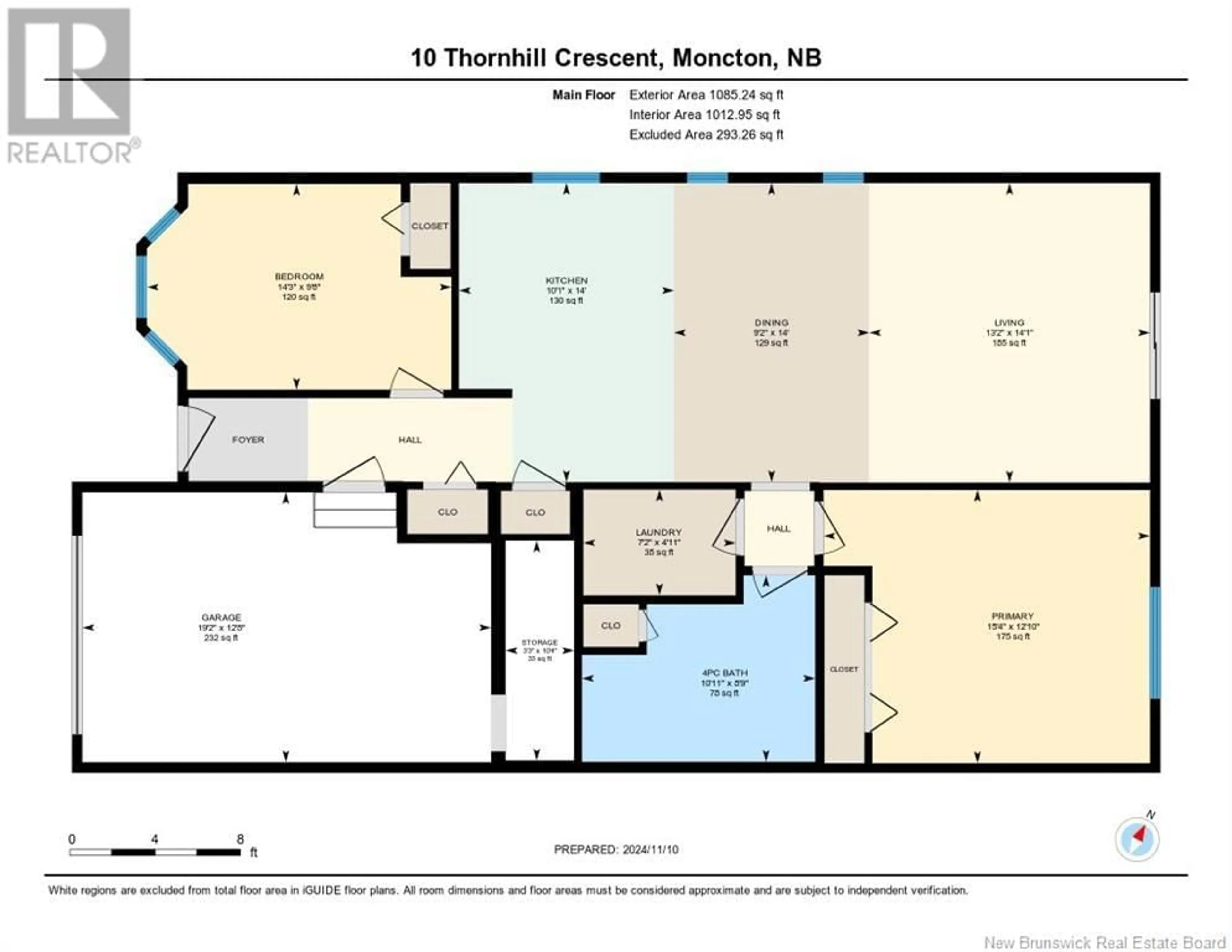 Floor plan for 10 Thornhill Crescent, Moncton New Brunswick E1A6B4