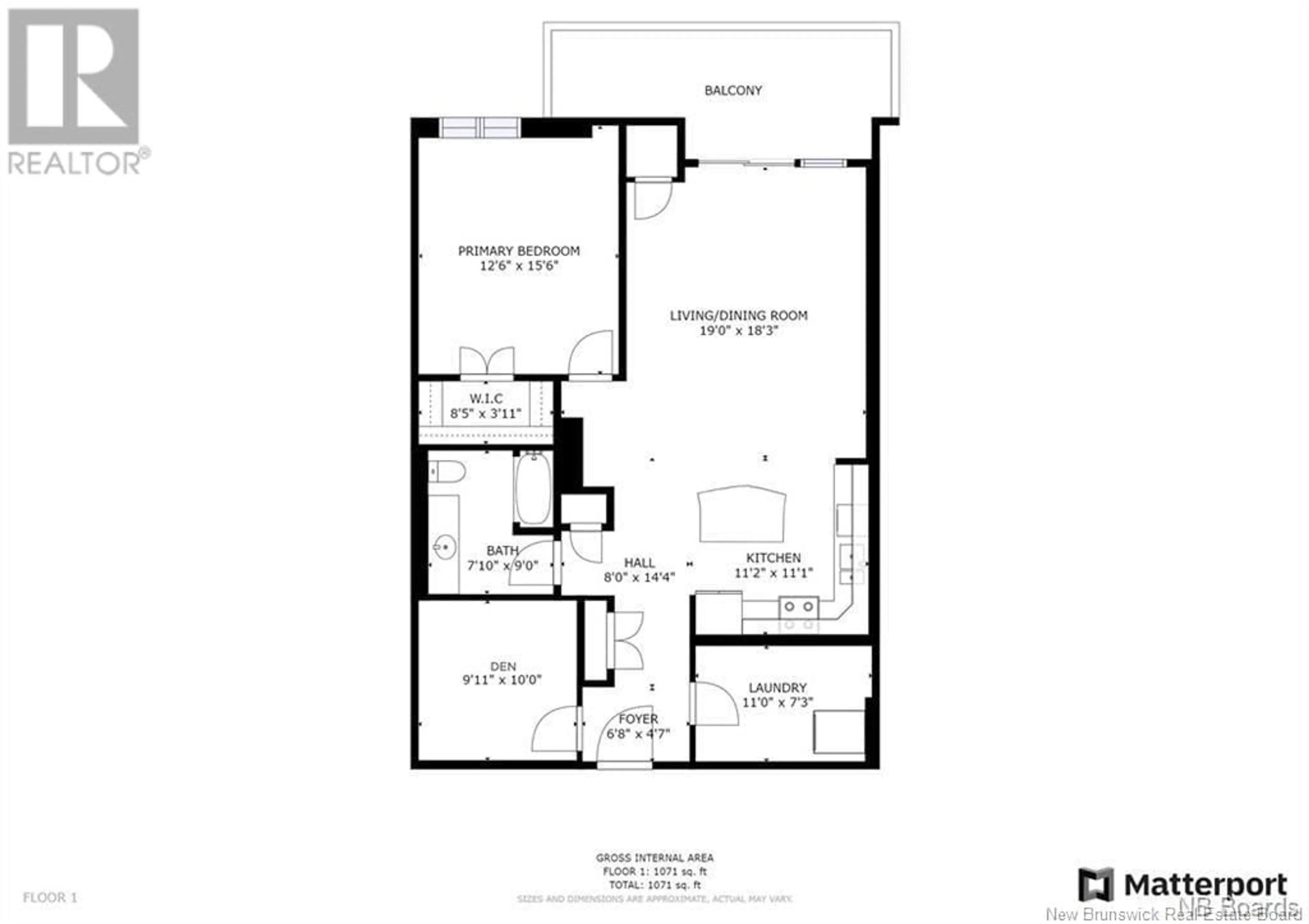 Floor plan for 1 Southview Lane Unit# 202, Fredericton New Brunswick E3A5V3