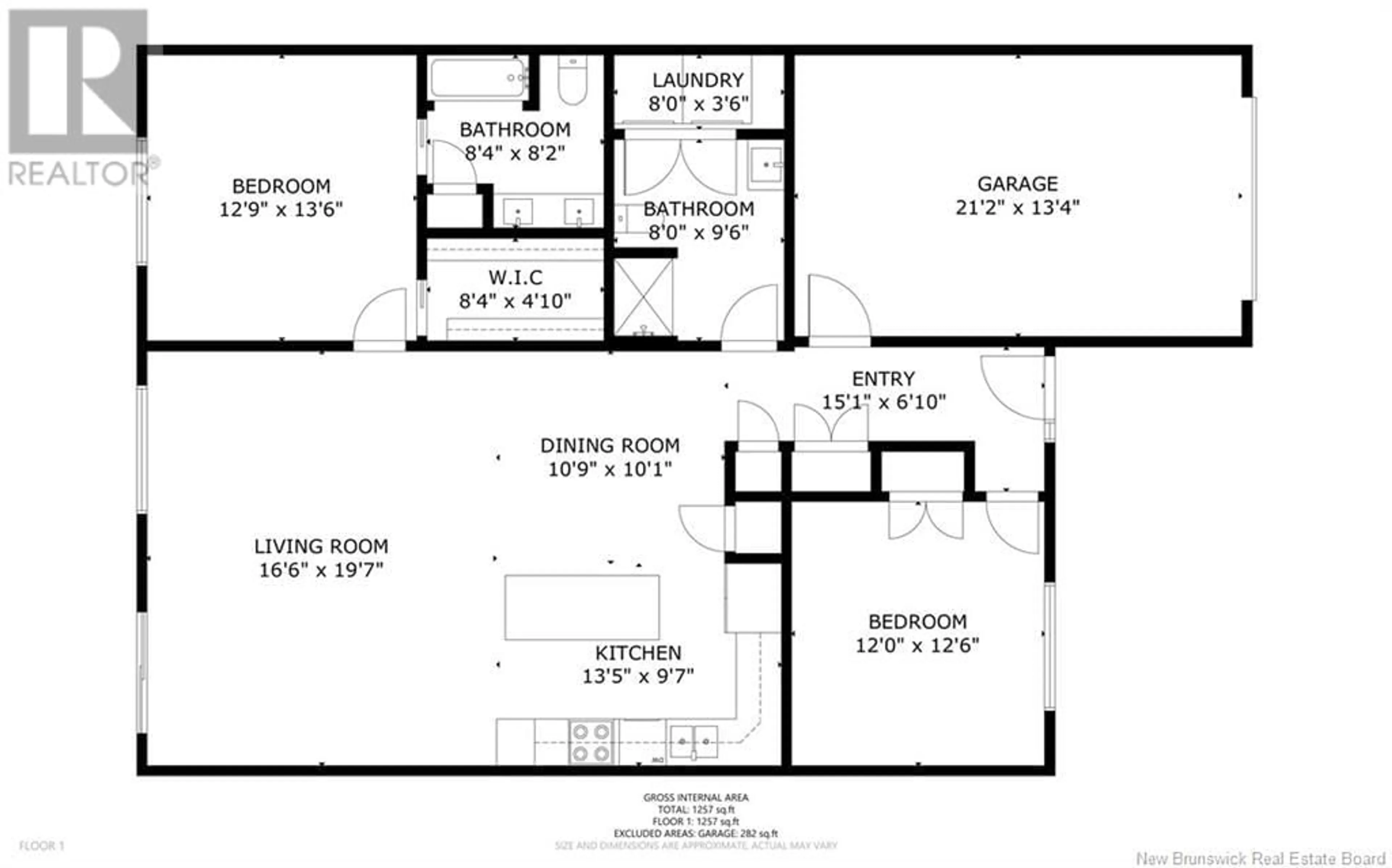 Floor plan for 19 COOK Court, Oromocto New Brunswick E2V0N1