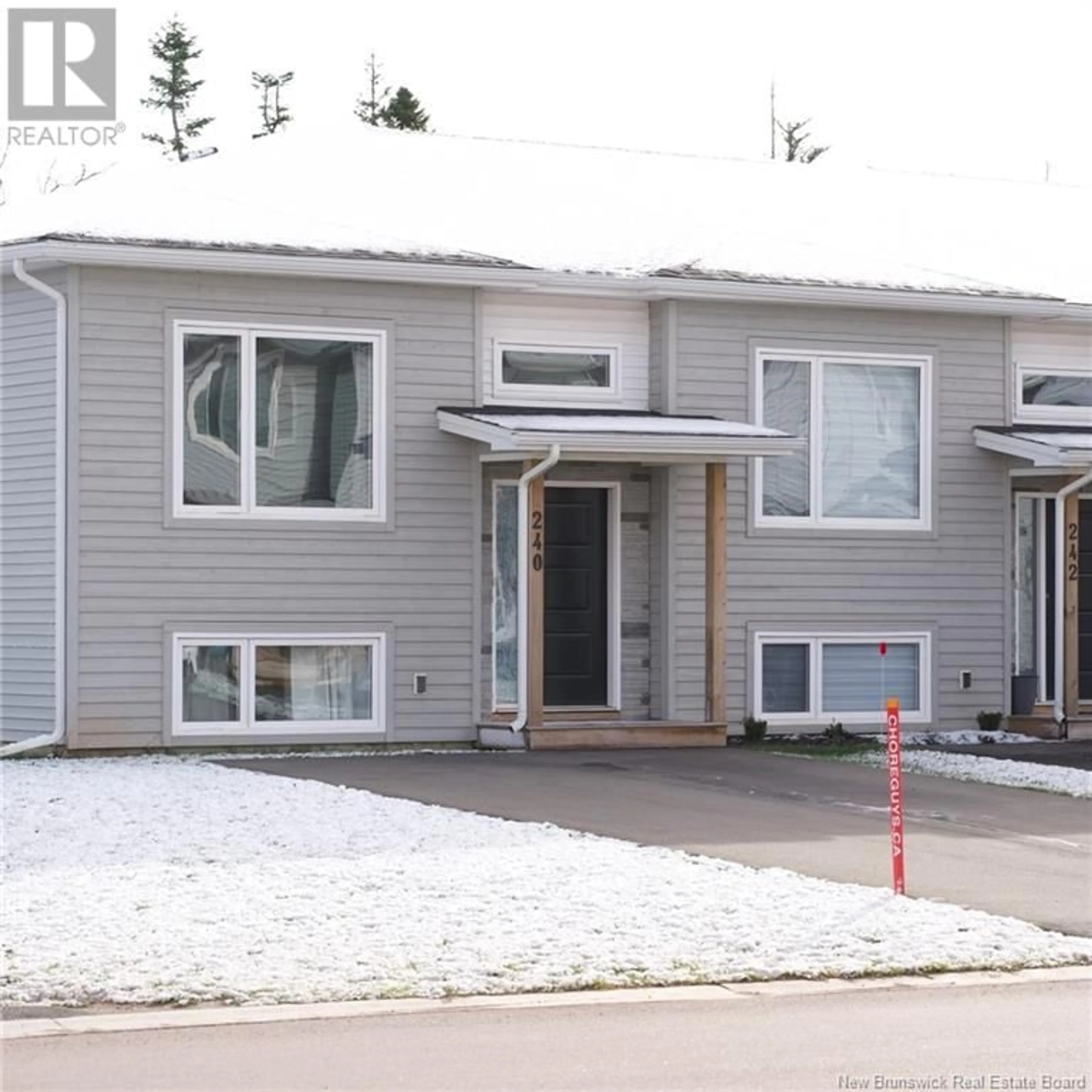 A pic from exterior of the house or condo, the street view for 240 Falcon Dr Moncton, Moncton New Brunswick E1G0G3