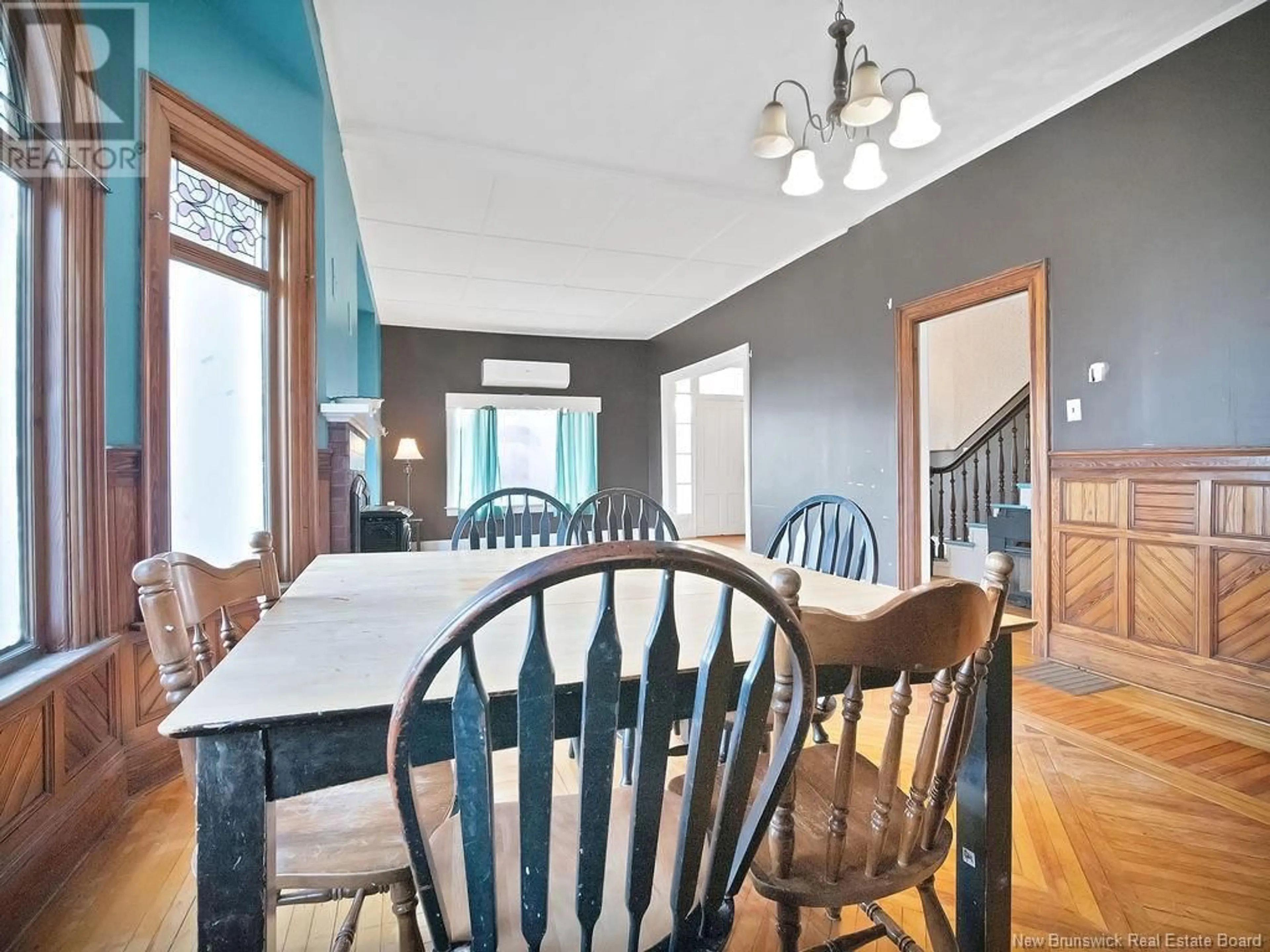 Dining room, wood floors, cottage for 21 Church Avenue, Sussex New Brunswick E4E1A1