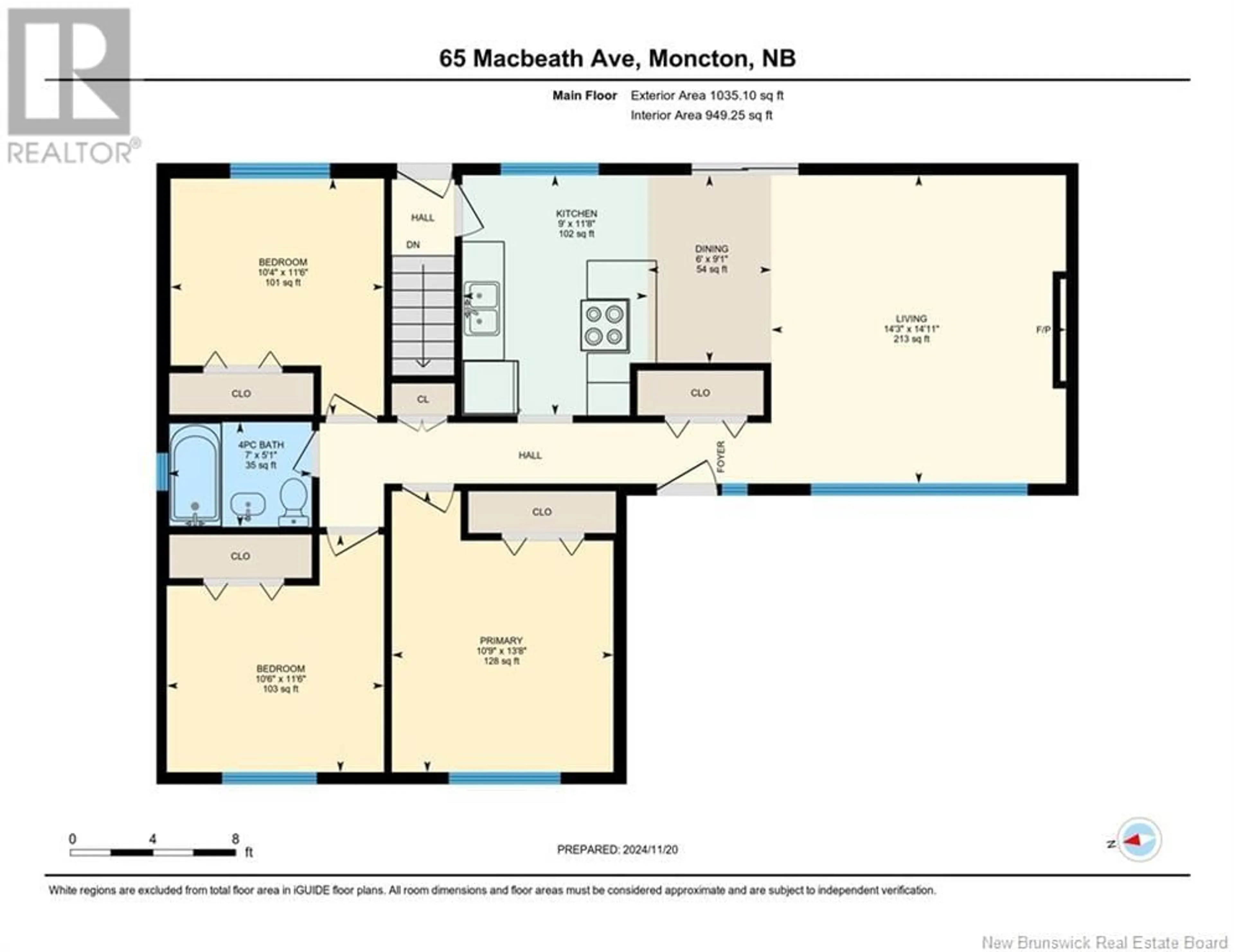 Floor plan for 65 Macbeath Avenue, Moncton New Brunswick E1C6Z2