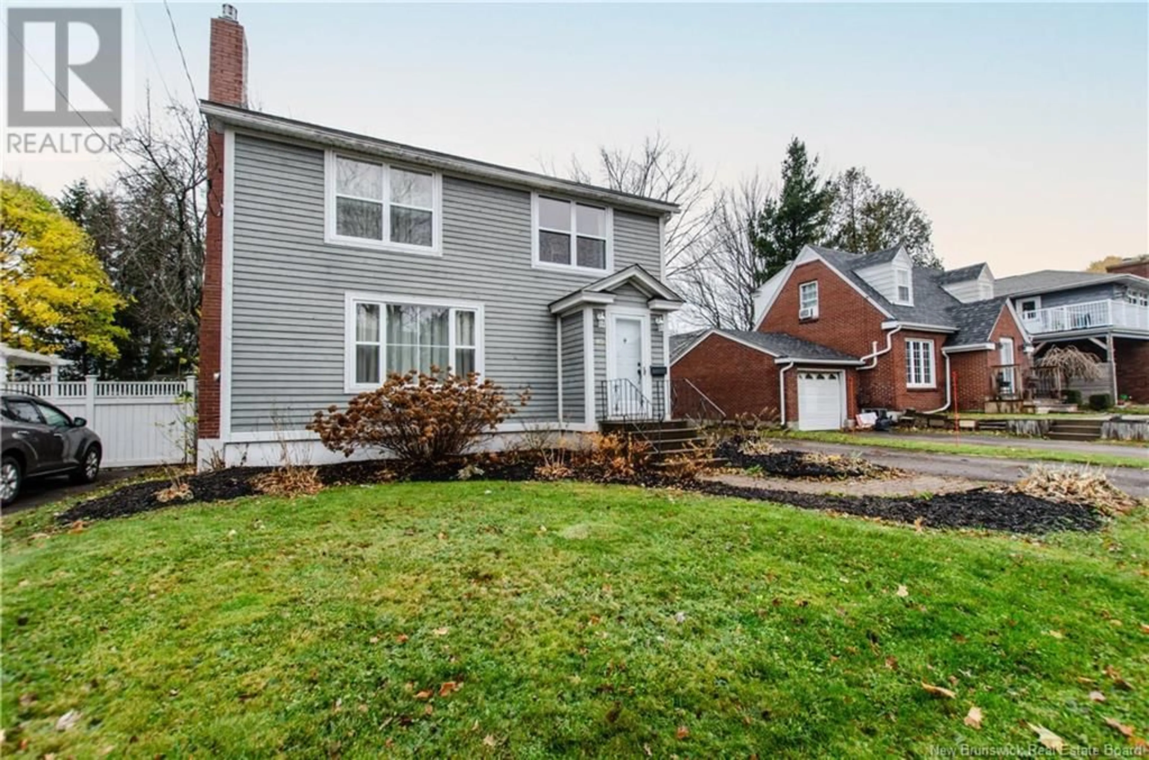 Frontside or backside of a home, the fenced backyard for 80 Arlington Drive, Moncton New Brunswick E1E3J1