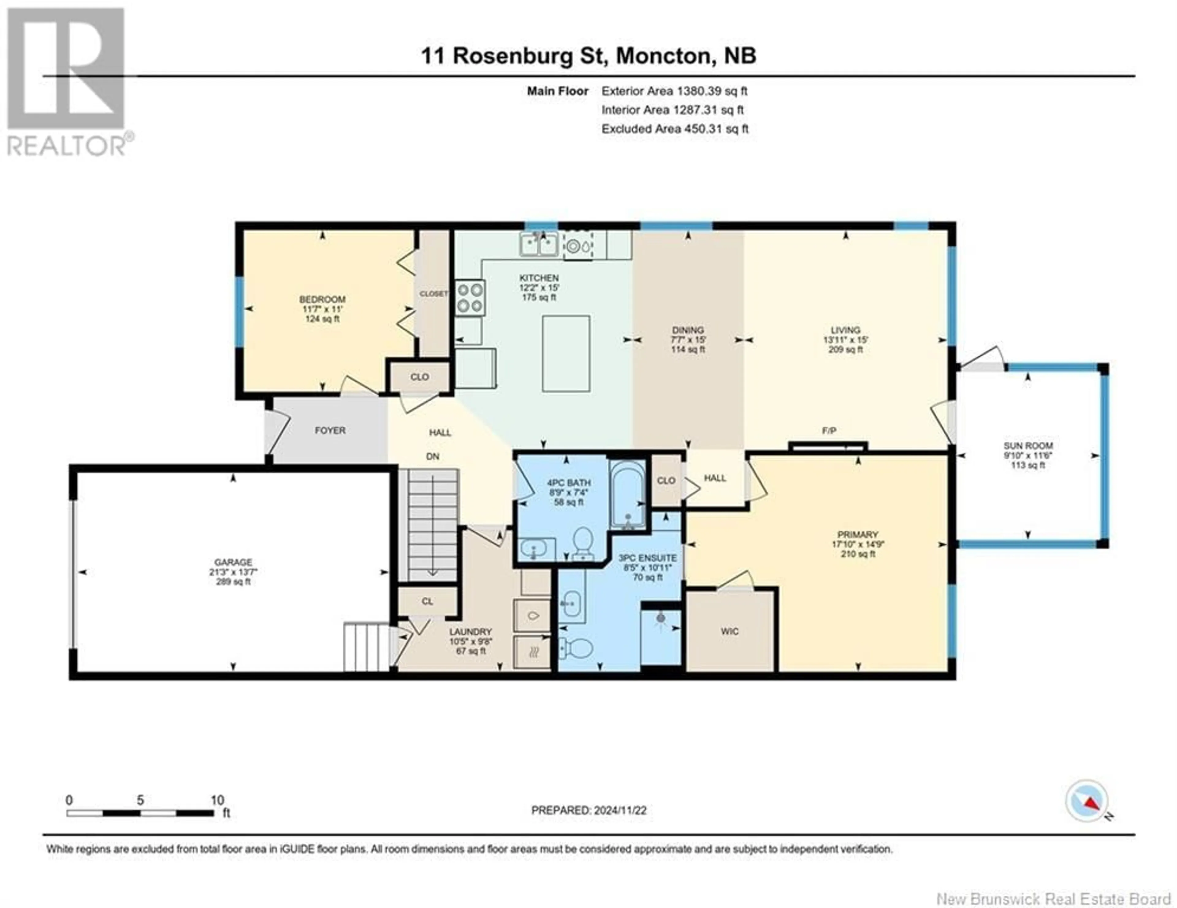 Floor plan for 11 ROSENBURG STREET, Moncton New Brunswick E1G6E9