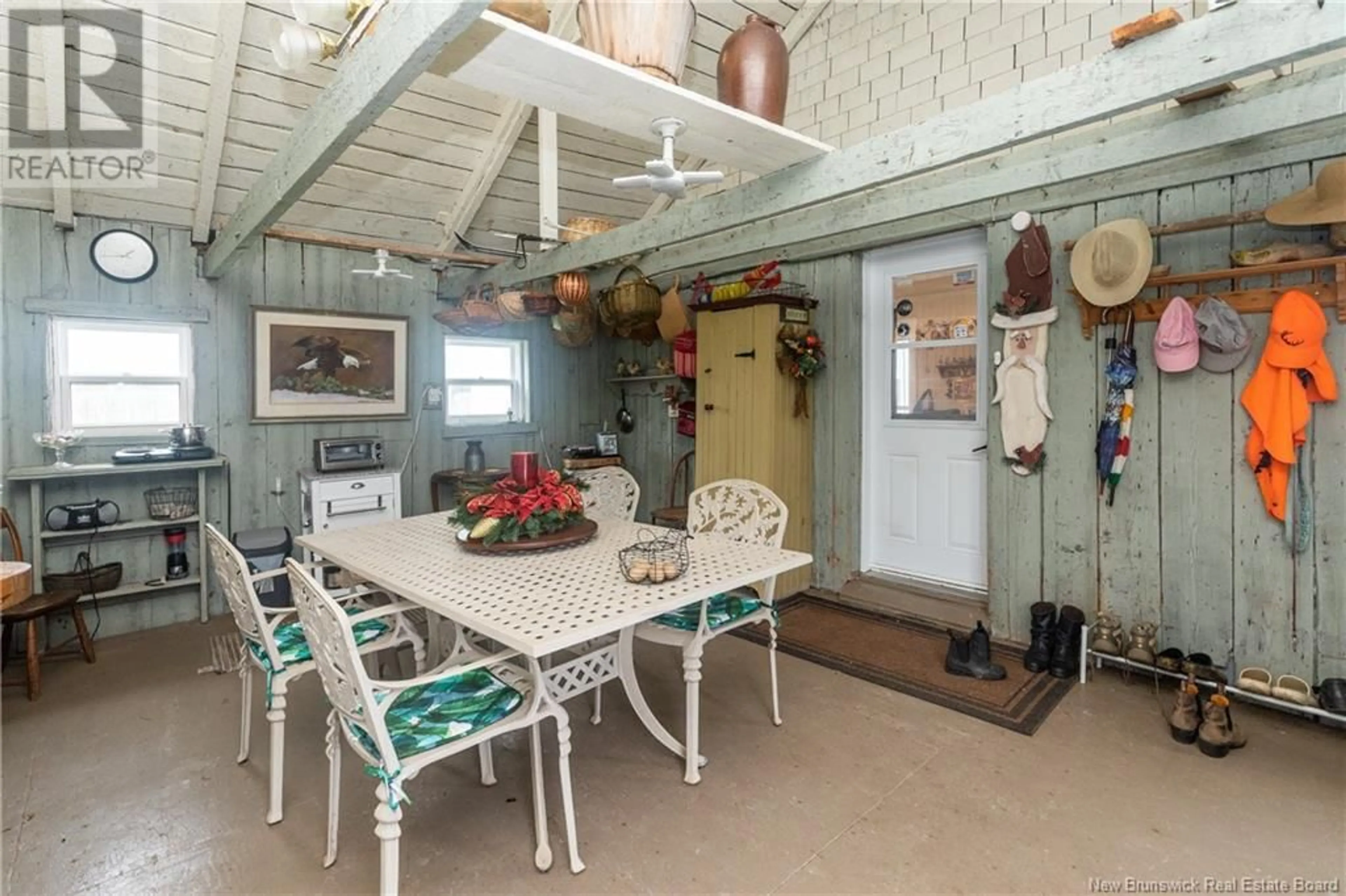 Dining room, wood floors, cottage for 474 Albert Mines Road, Albert Mines New Brunswick E4H1S5