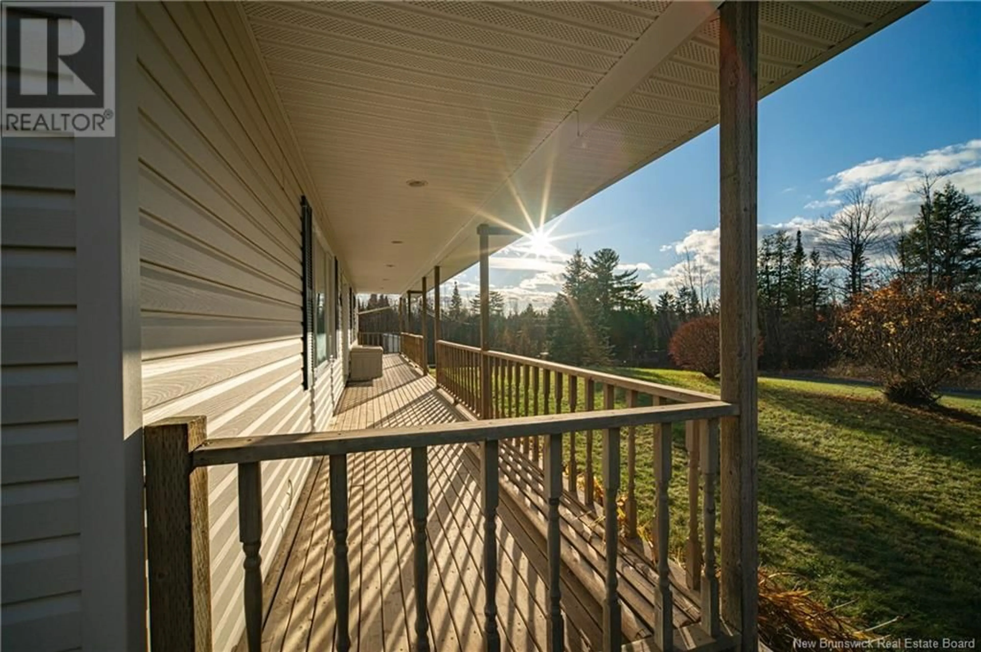 Patio, the fenced backyard for 27 McCoy Street, Maugerville New Brunswick E3A8L8