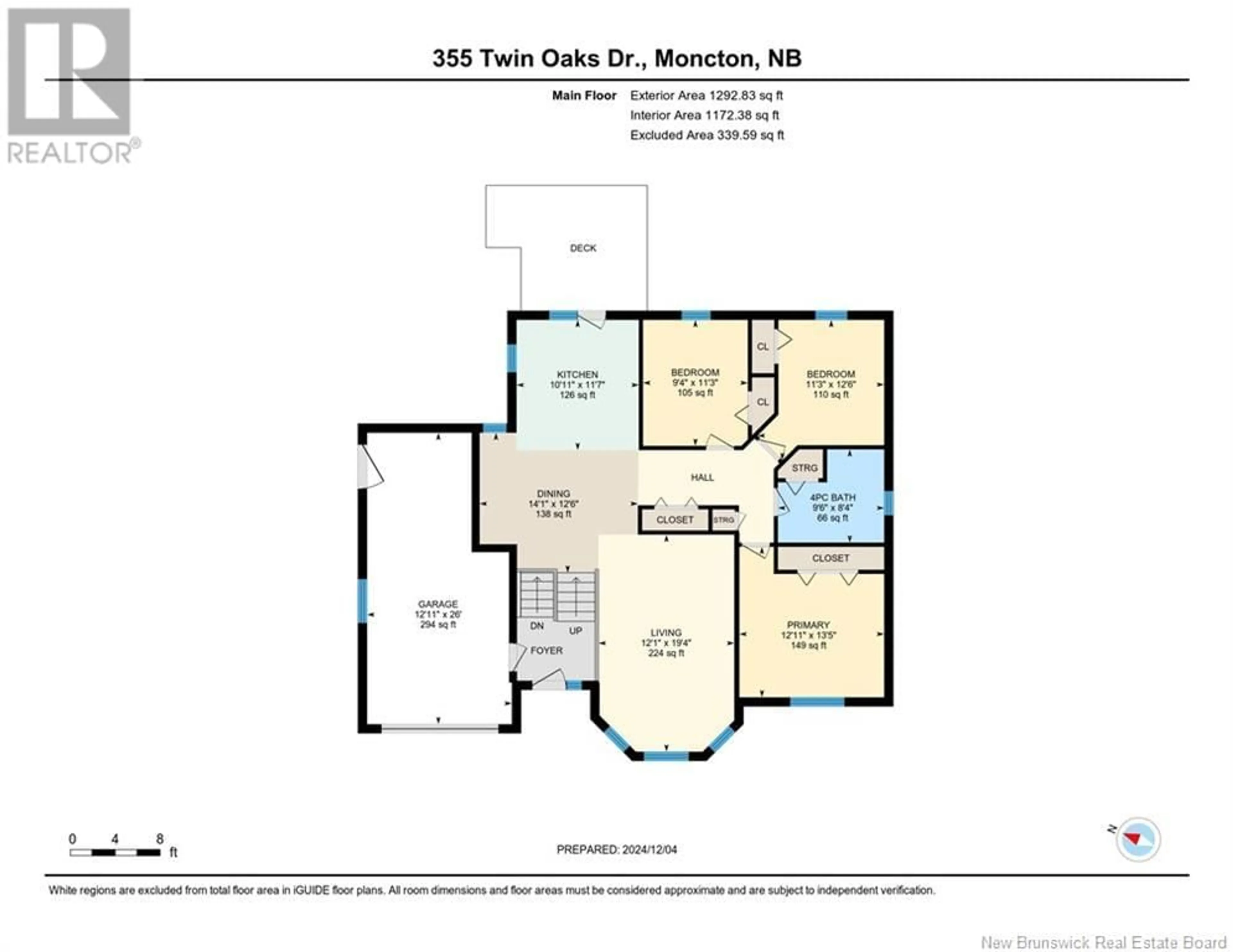 Floor plan for 355 TWIN OAKS DRIVE, Moncton New Brunswick E1G4W7