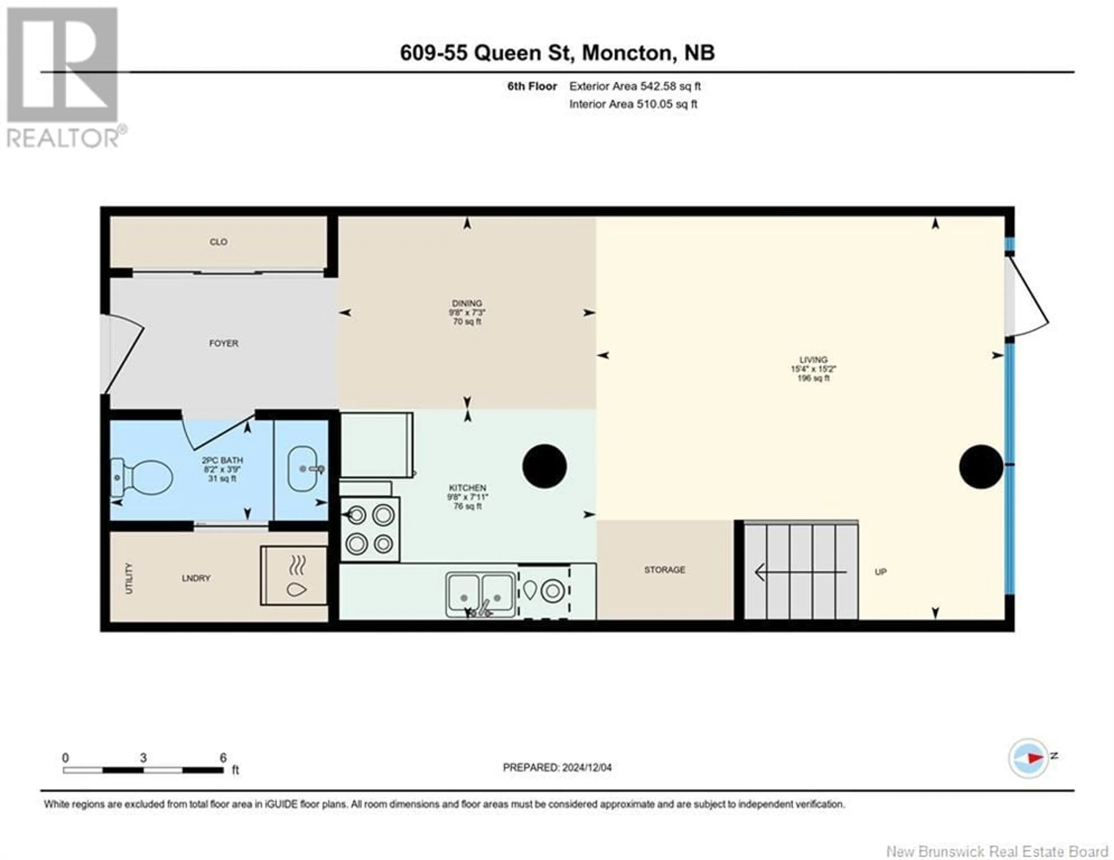 Floor plan for 55 Queen Street Unit# 609, Moncton New Brunswick E1C1K2