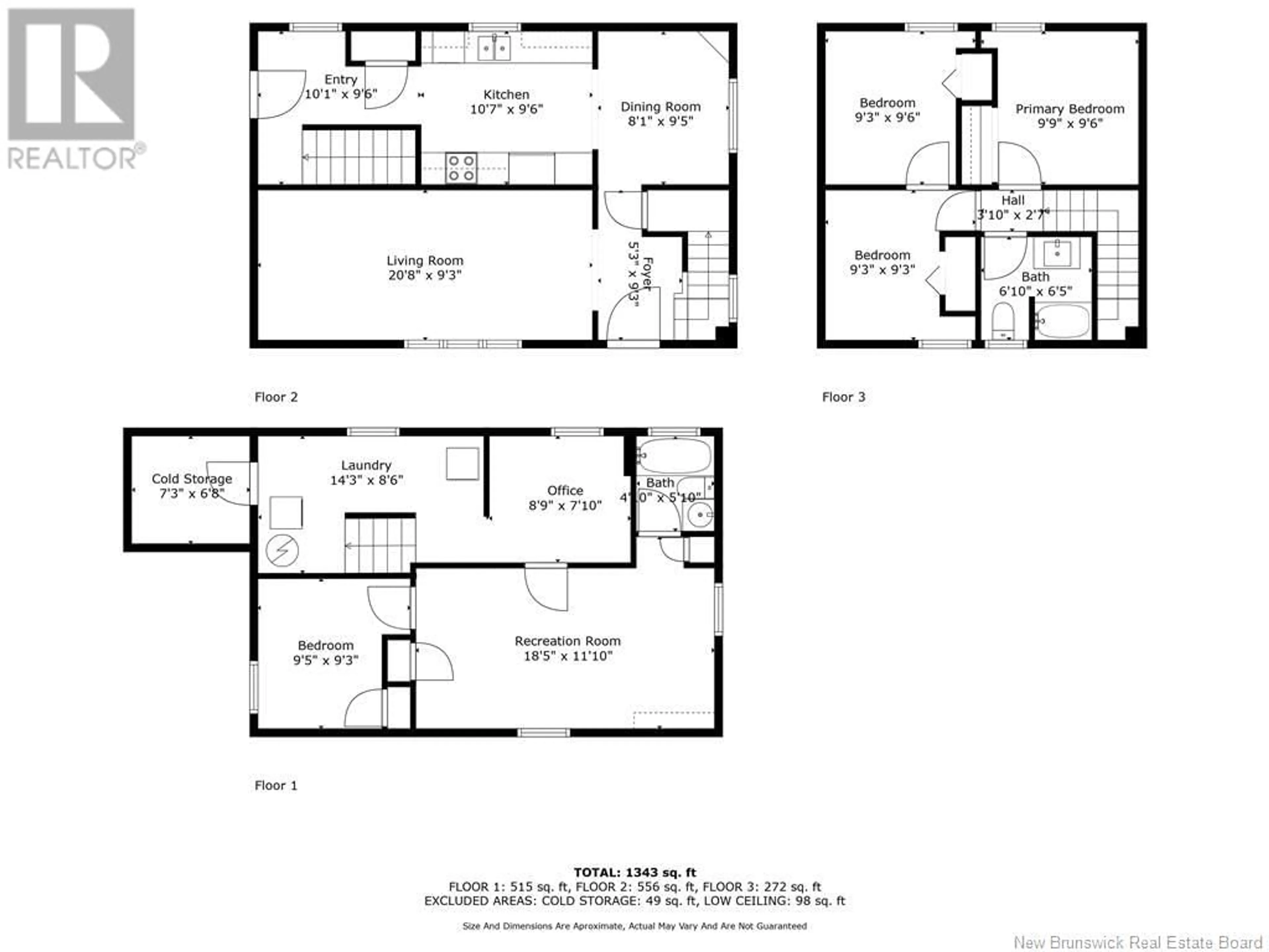 Floor plan for 423 Fox Creek, Dieppe New Brunswick E1A7M5