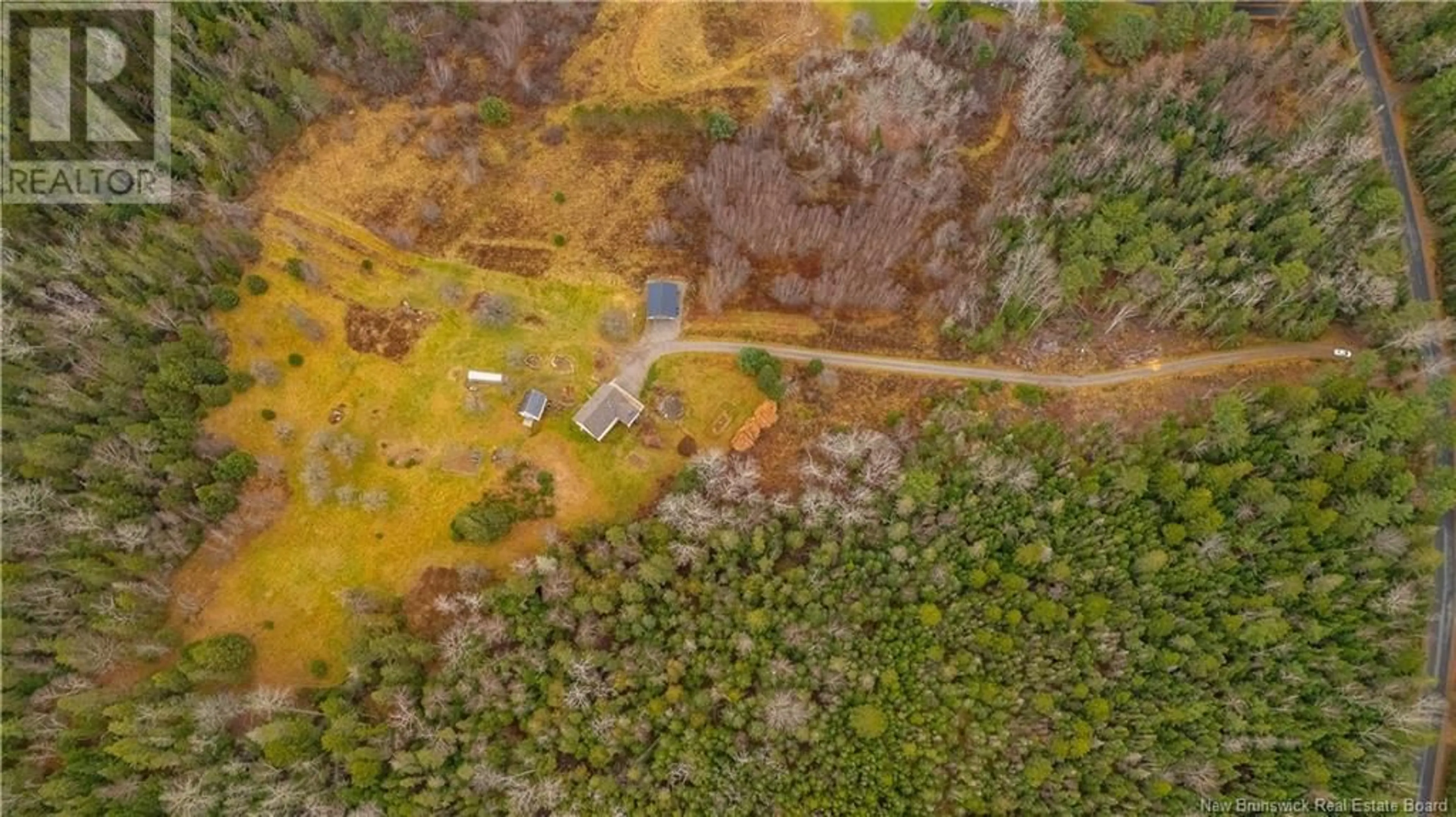 A pic from outside/outdoor area/front of a property/back of a property/a pic from drone, forest/trees view for 167 TODDS POINT ROAD, Dufferin New Brunswick E3L3R5