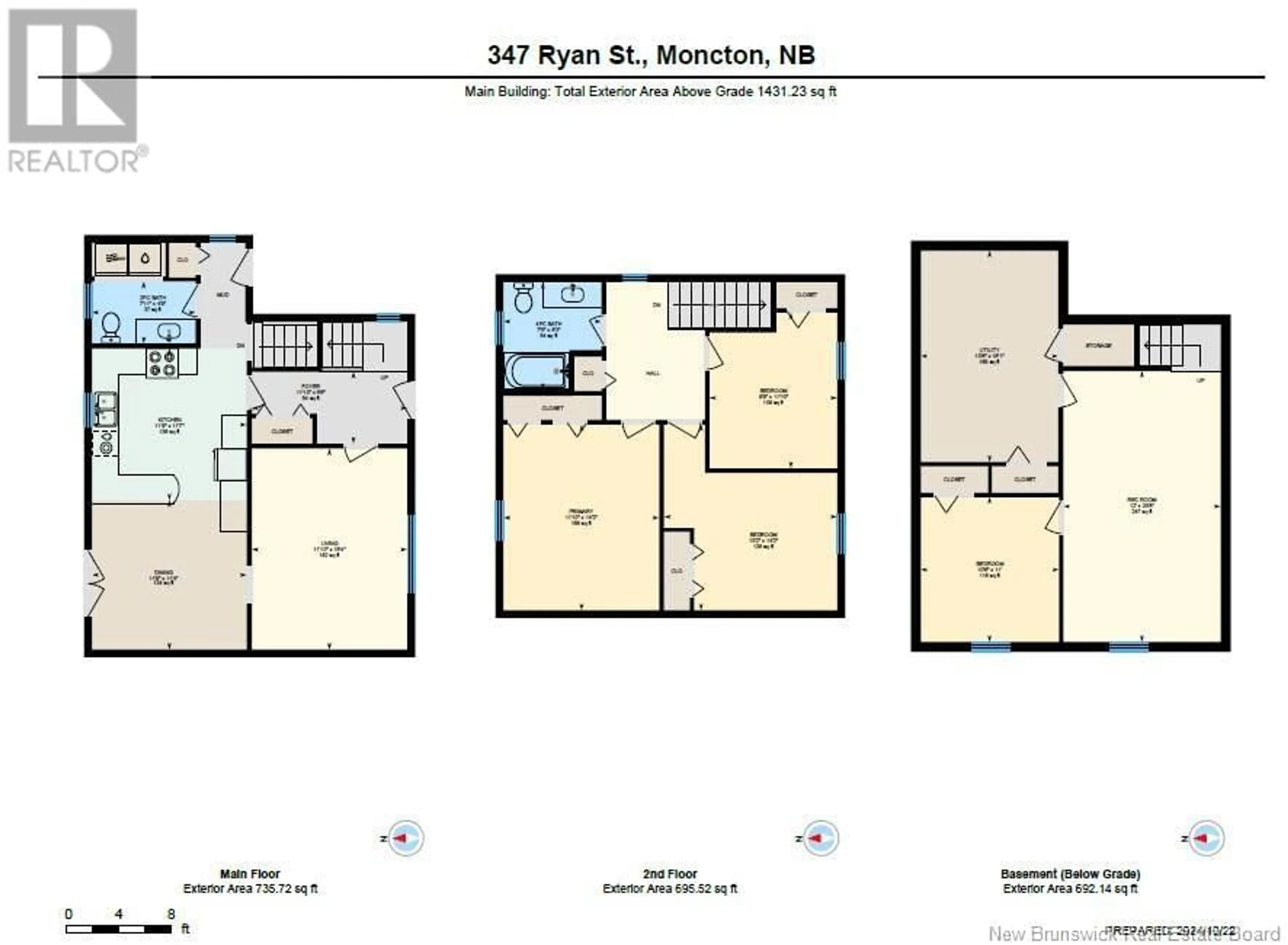 Floor plan for 347 Ryan Street, Moncton New Brunswick E1G2W2