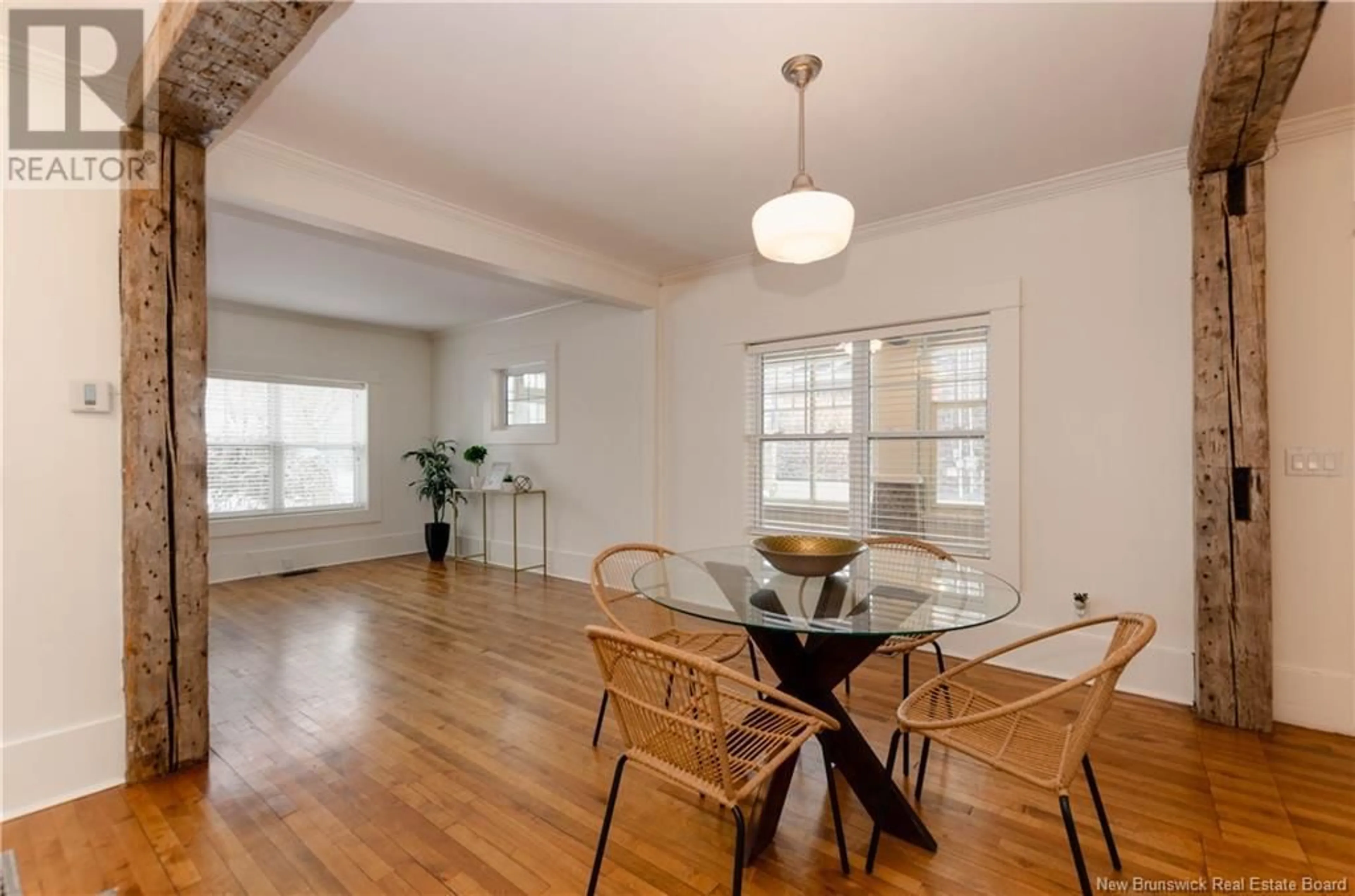 Dining room, wood floors, cottage for 27 Bromley Avenue, Moncton New Brunswick E1C5T8