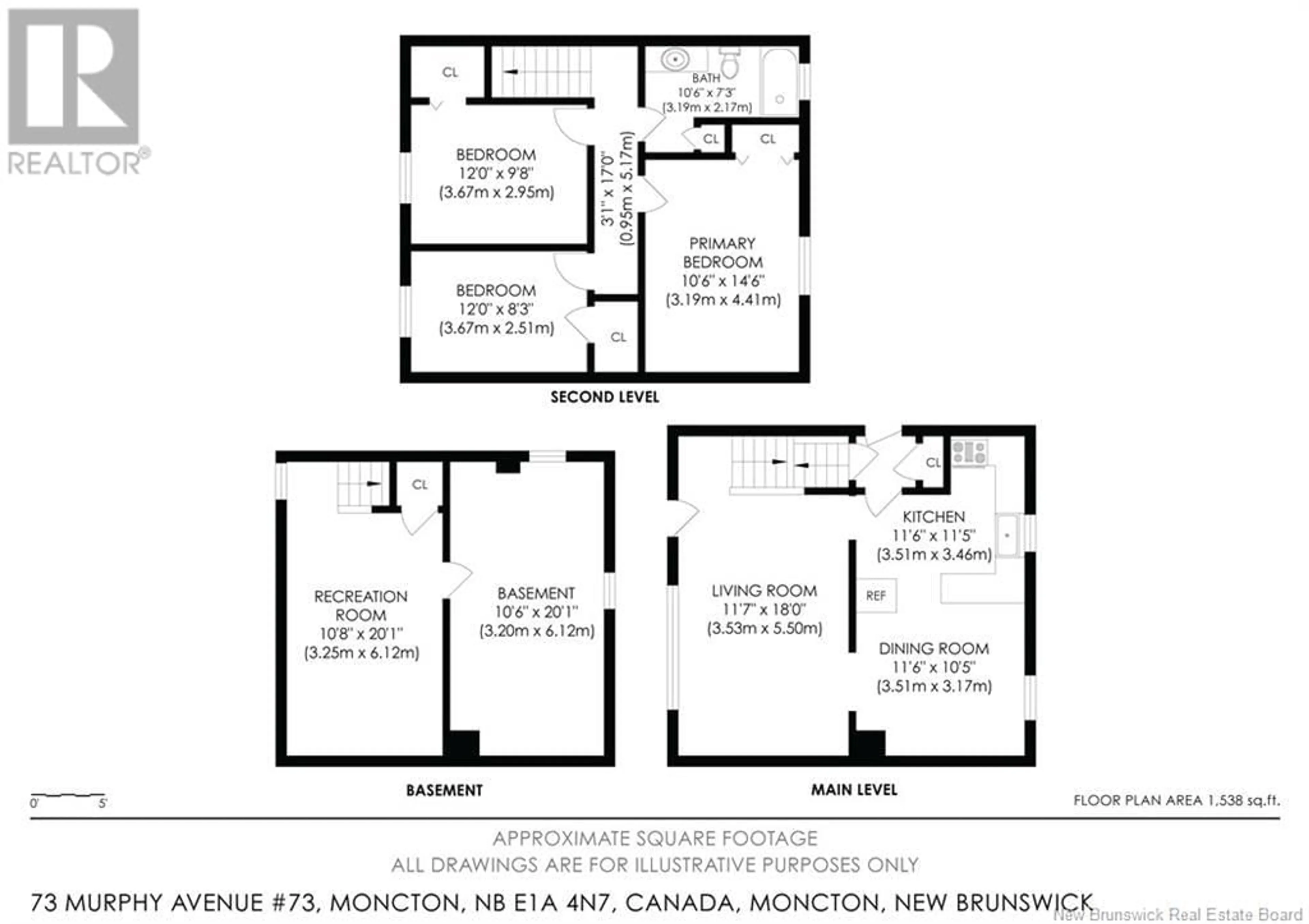 Floor plan for 71-73 Murphy Avenue, Moncton New Brunswick E1A4N7