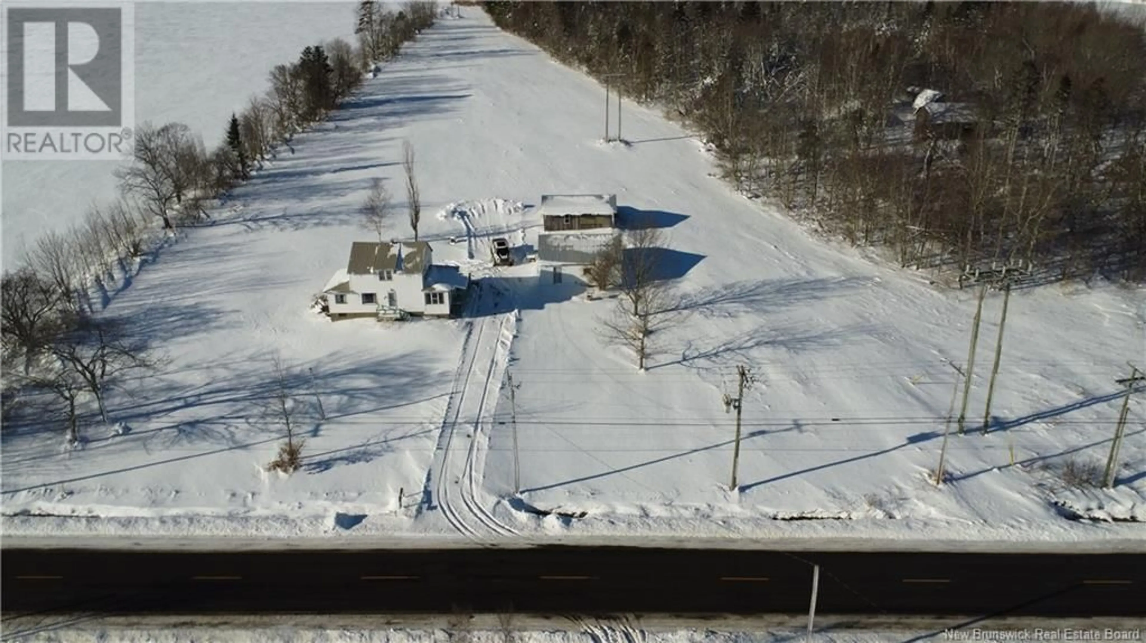 A pic from outside/outdoor area/front of a property/back of a property/a pic from drone, unknown for 1023 605 Route, Maple Ridge New Brunswick E6E1W5