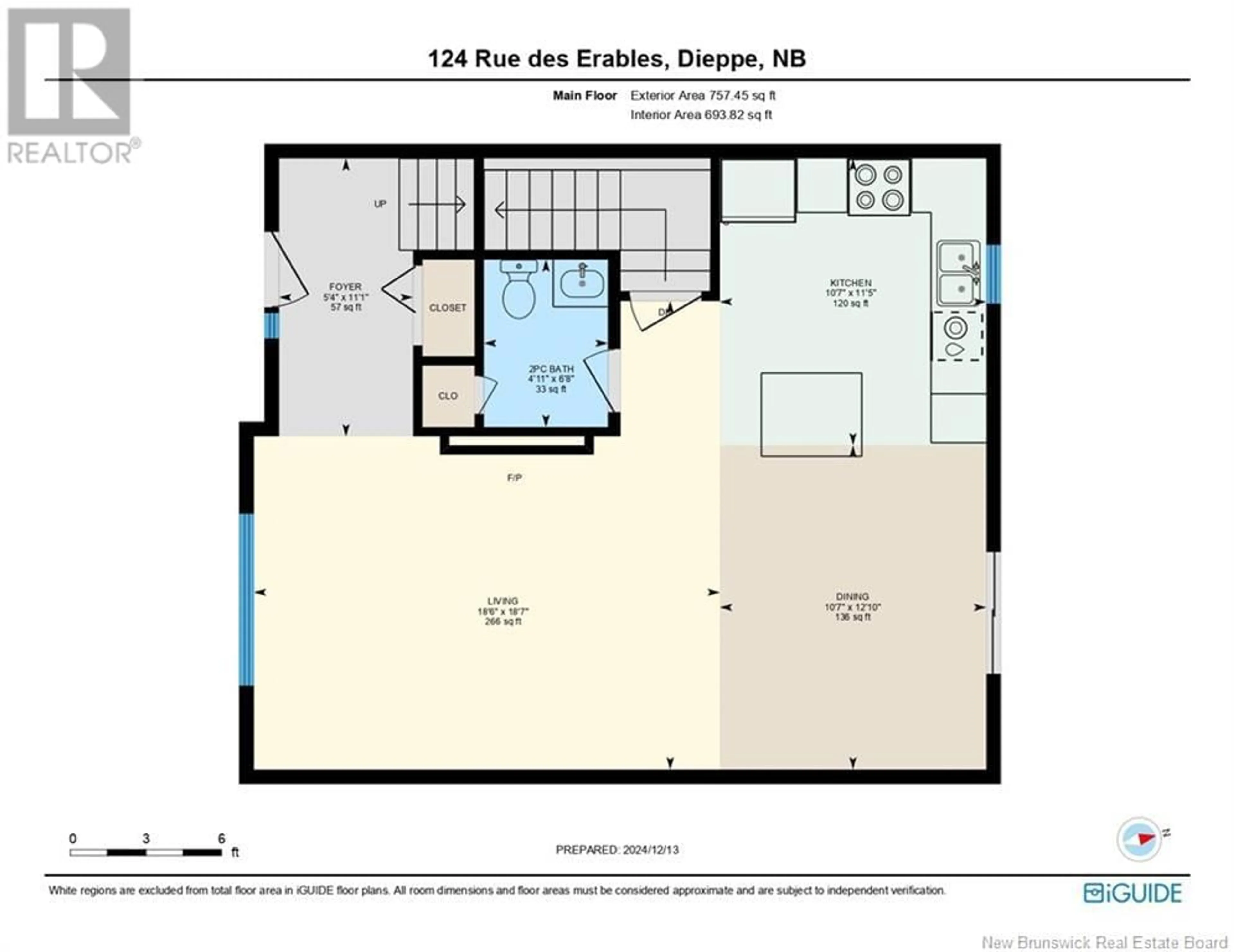 Floor plan for 124 Des Erables Street, Dieppe New Brunswick E1A9B2