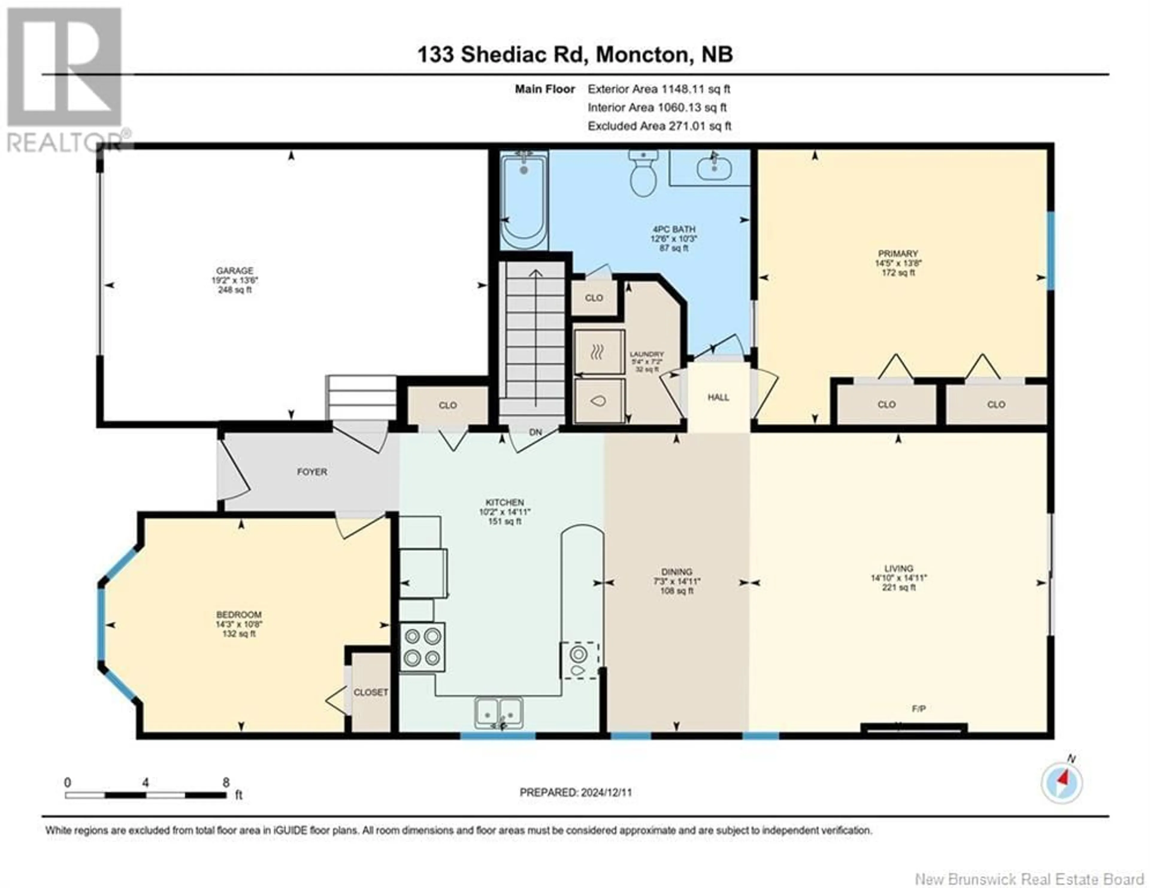 Floor plan for 133 Shediac Road, Moncton New Brunswick E1A2R8