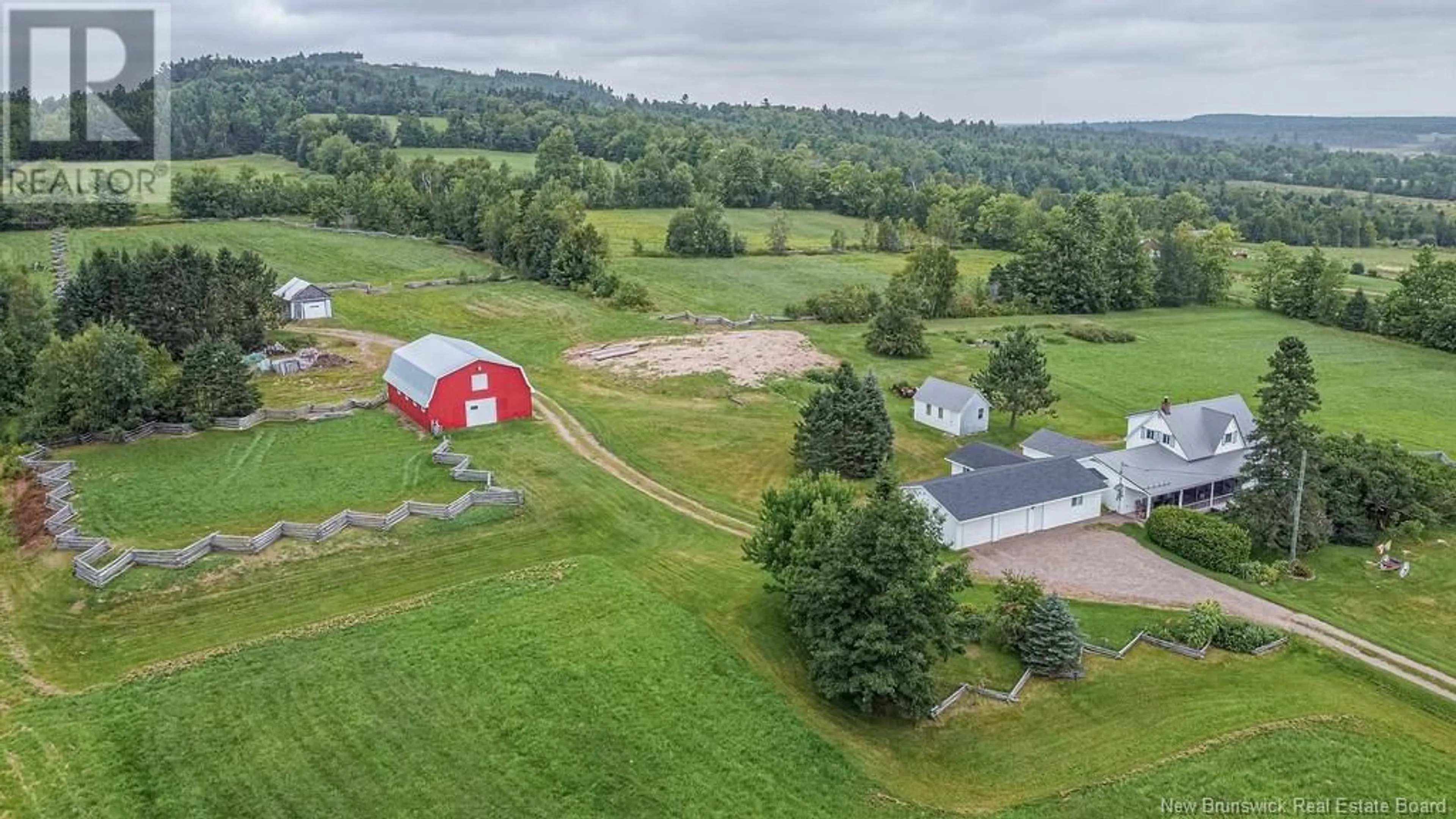 A pic from outside/outdoor area/front of a property/back of a property/a pic from drone, mountain view for 1714 Route 3, Harvey New Brunswick E6K2P8