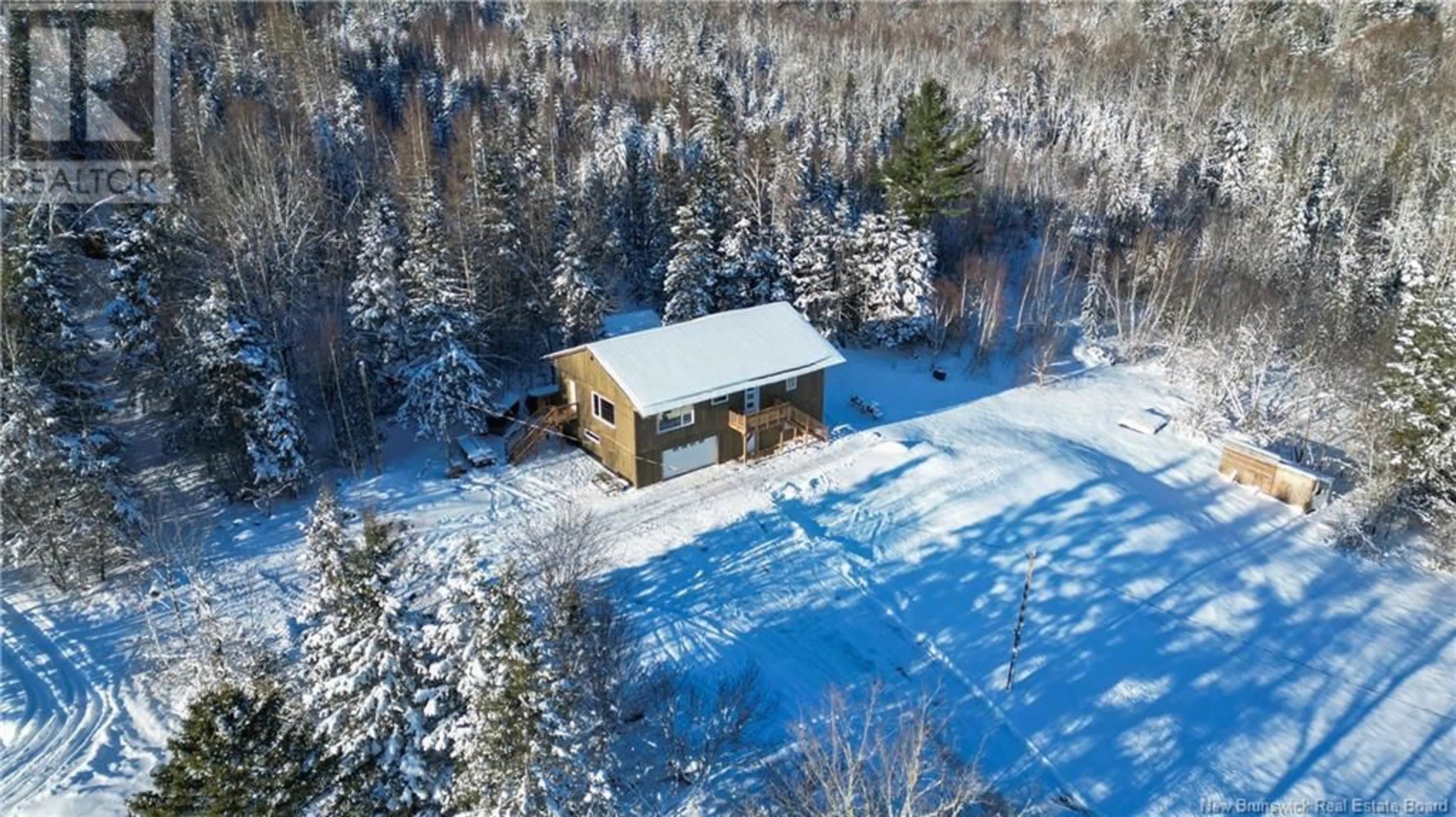 A pic from outside/outdoor area/front of a property/back of a property/a pic from drone, forest/trees view for 1360 Route 635, Harvey New Brunswick E6K1B8