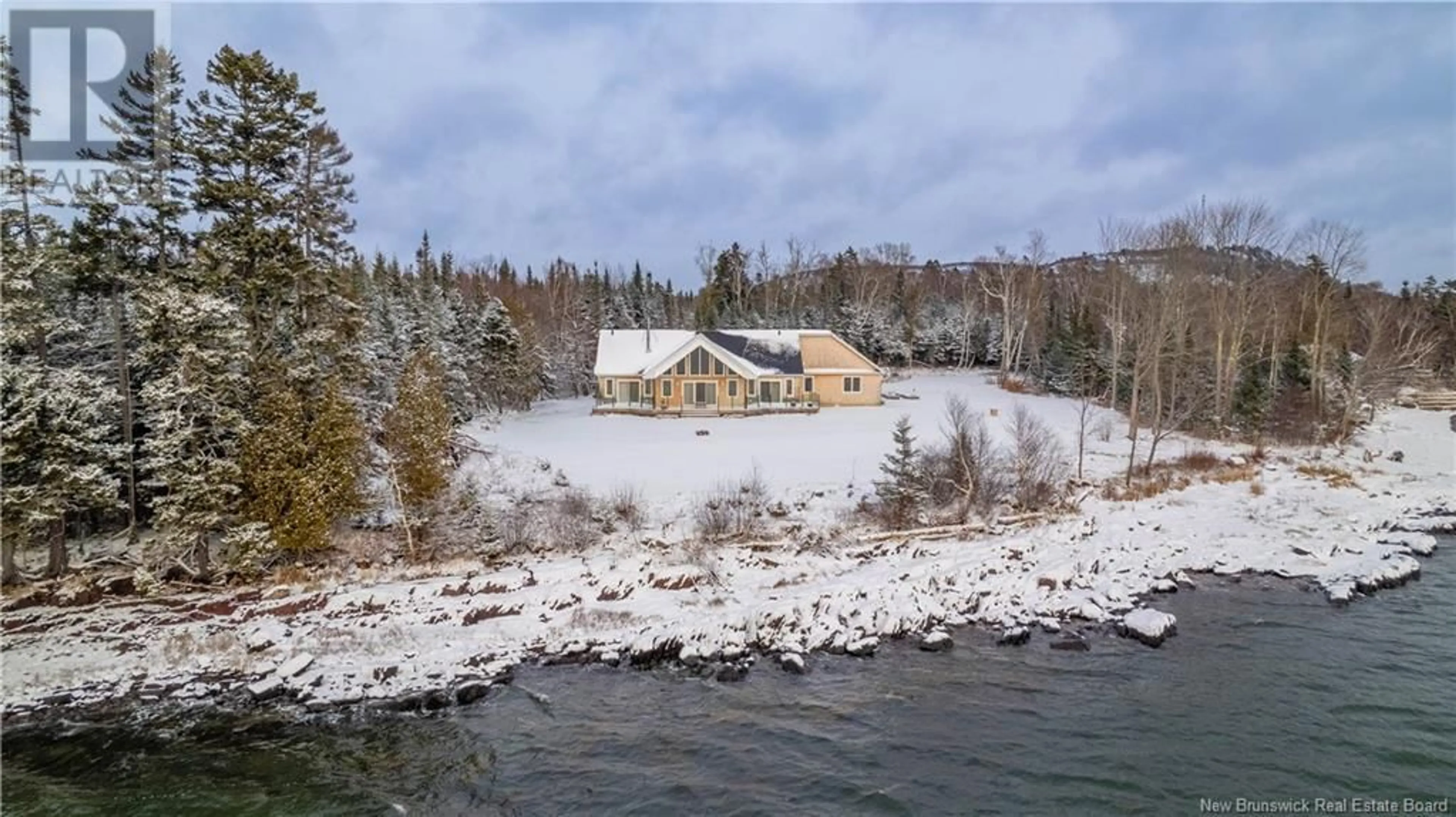 A pic from outside/outdoor area/front of a property/back of a property/a pic from drone, water/lake/river/ocean view for 3580 127 ROUTE, Bayside New Brunswick E5B2V3